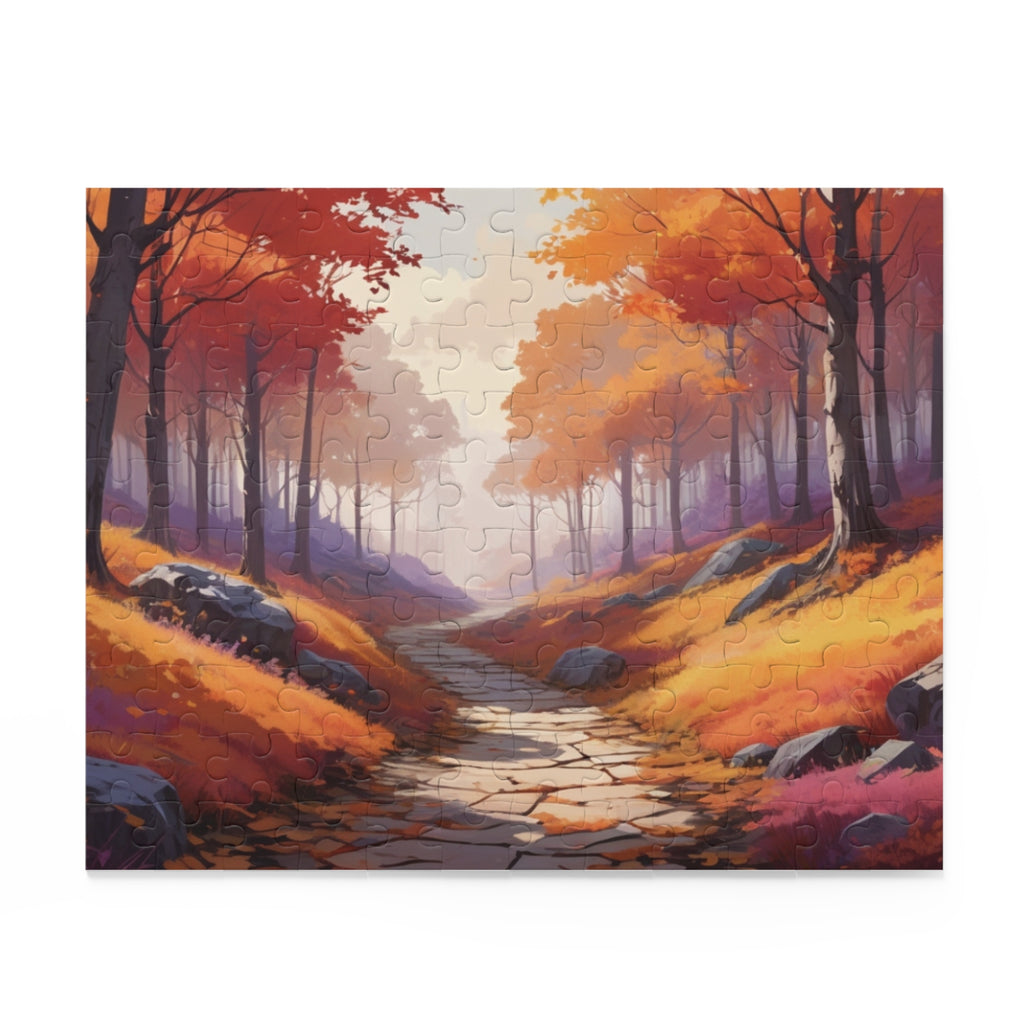 Golden Autumn Pathway Puzzle (120, 252, 500-Piece)