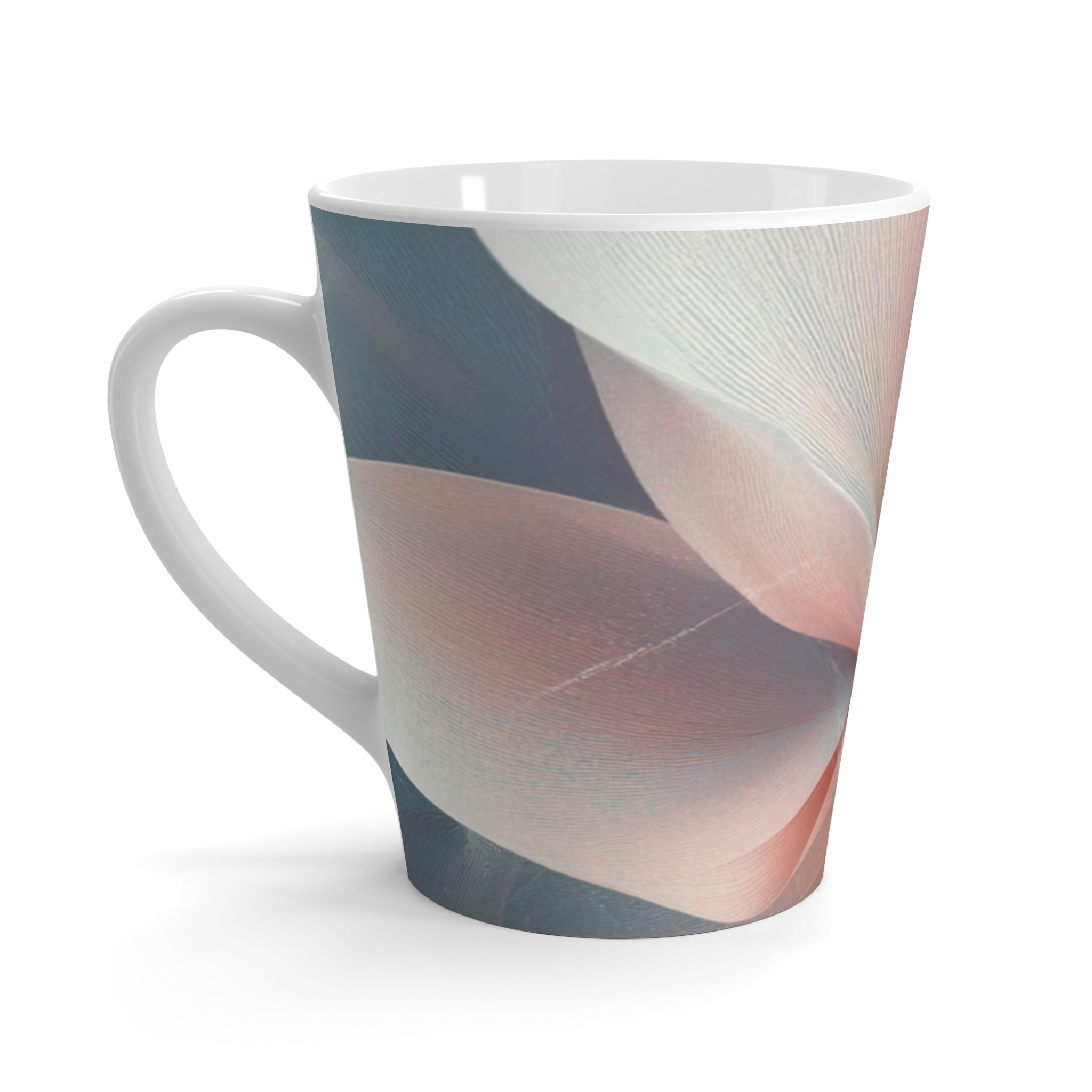 Blushing Blooms Latte Mug: A Touch of Radiance
