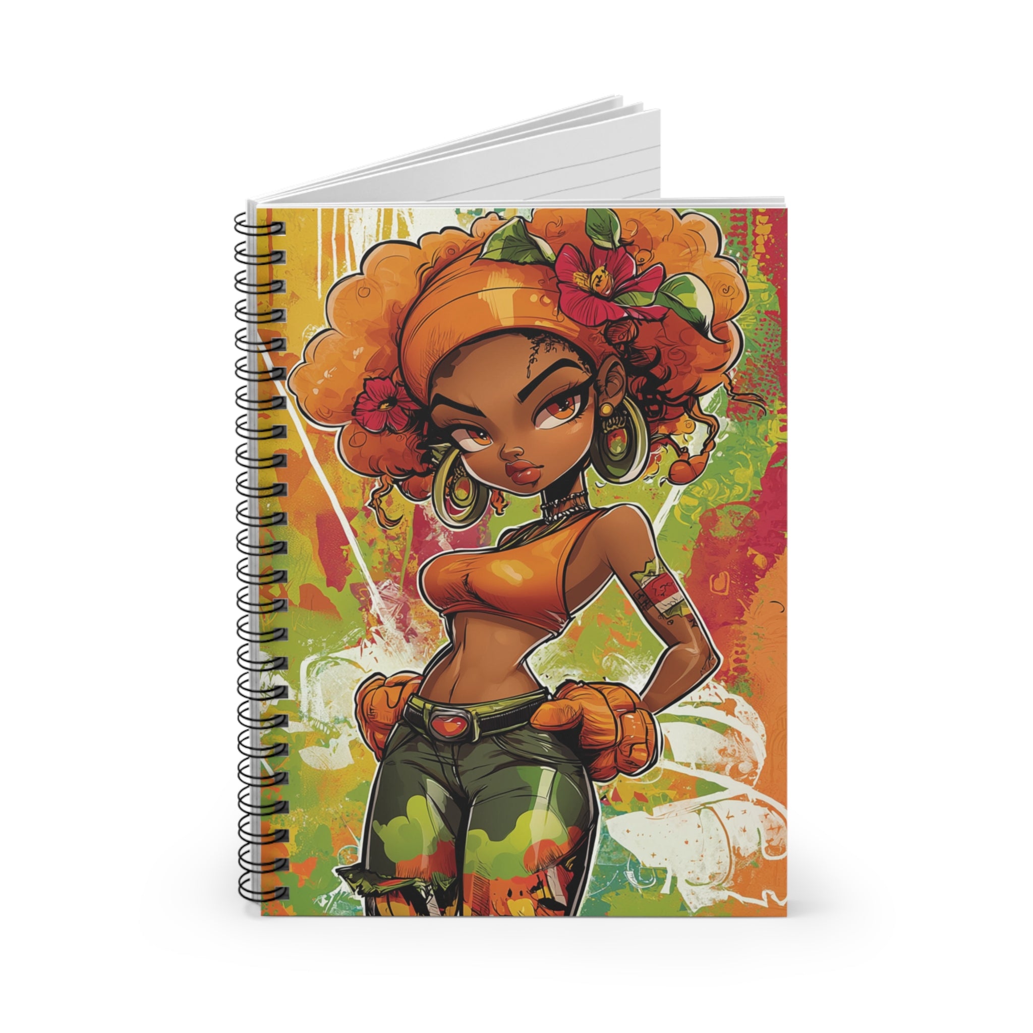 Urban Bloom: Fierce Flora Spiral Notebook for Vibrant Inspiration