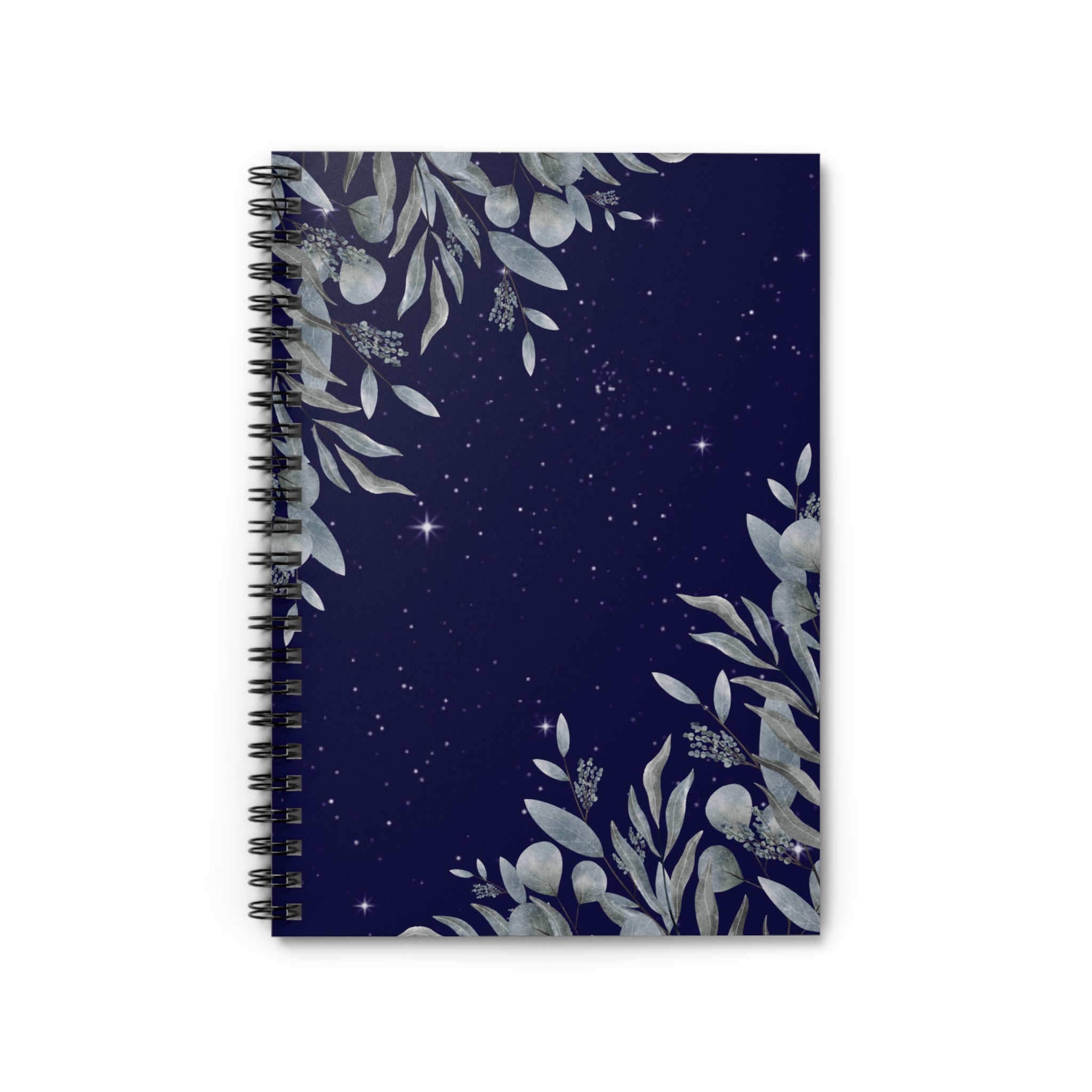 Celestial Bloom: Starry Spiral Notebook - Ruled Line