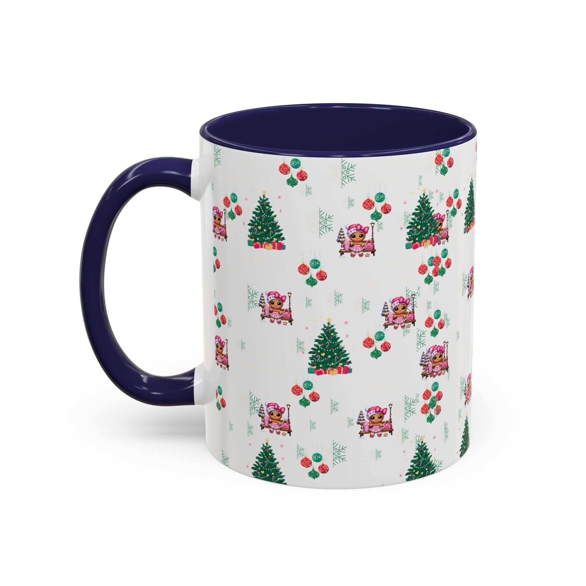 Season's Greetings Gingerbread Girl Ceramic Mug (11, 15oz)