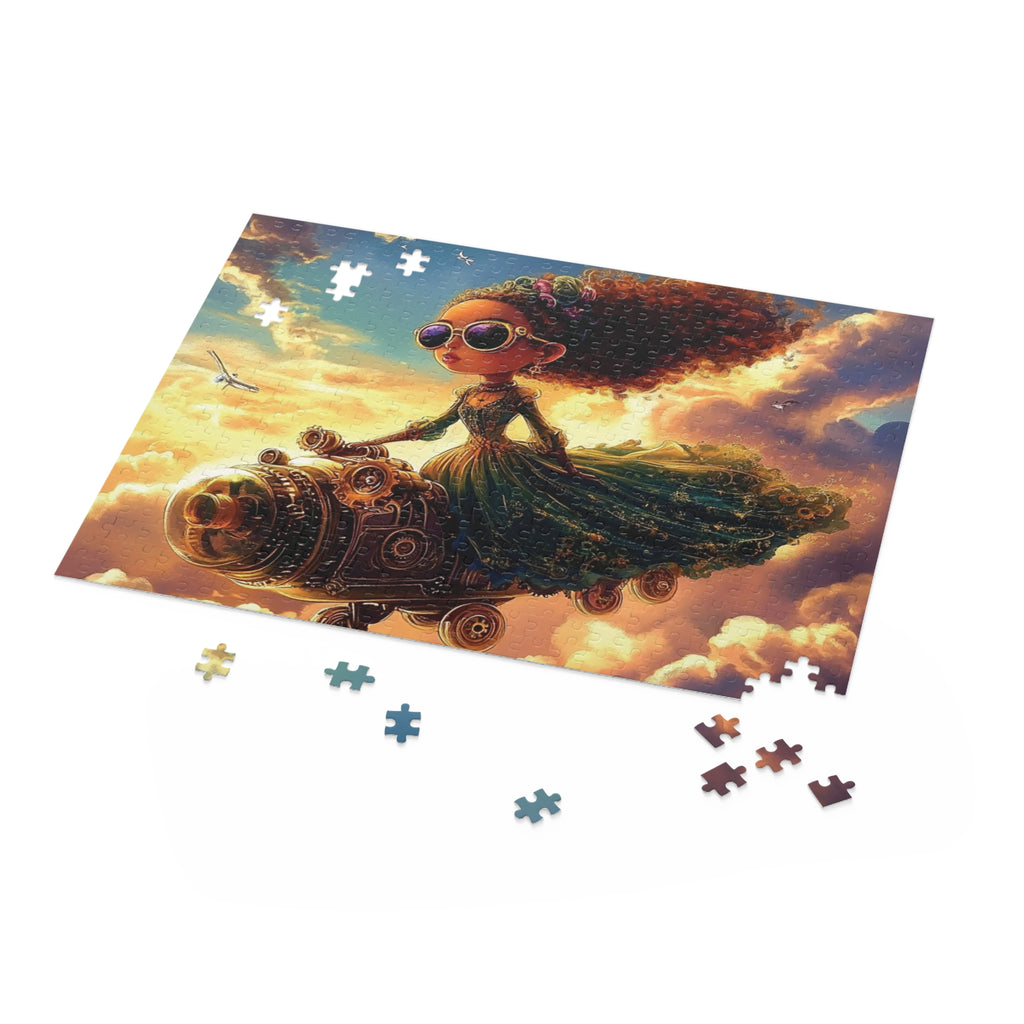 Skyborne Adventurer: Steampunk Girl Puzzle: (120, 252, 500-Piece)