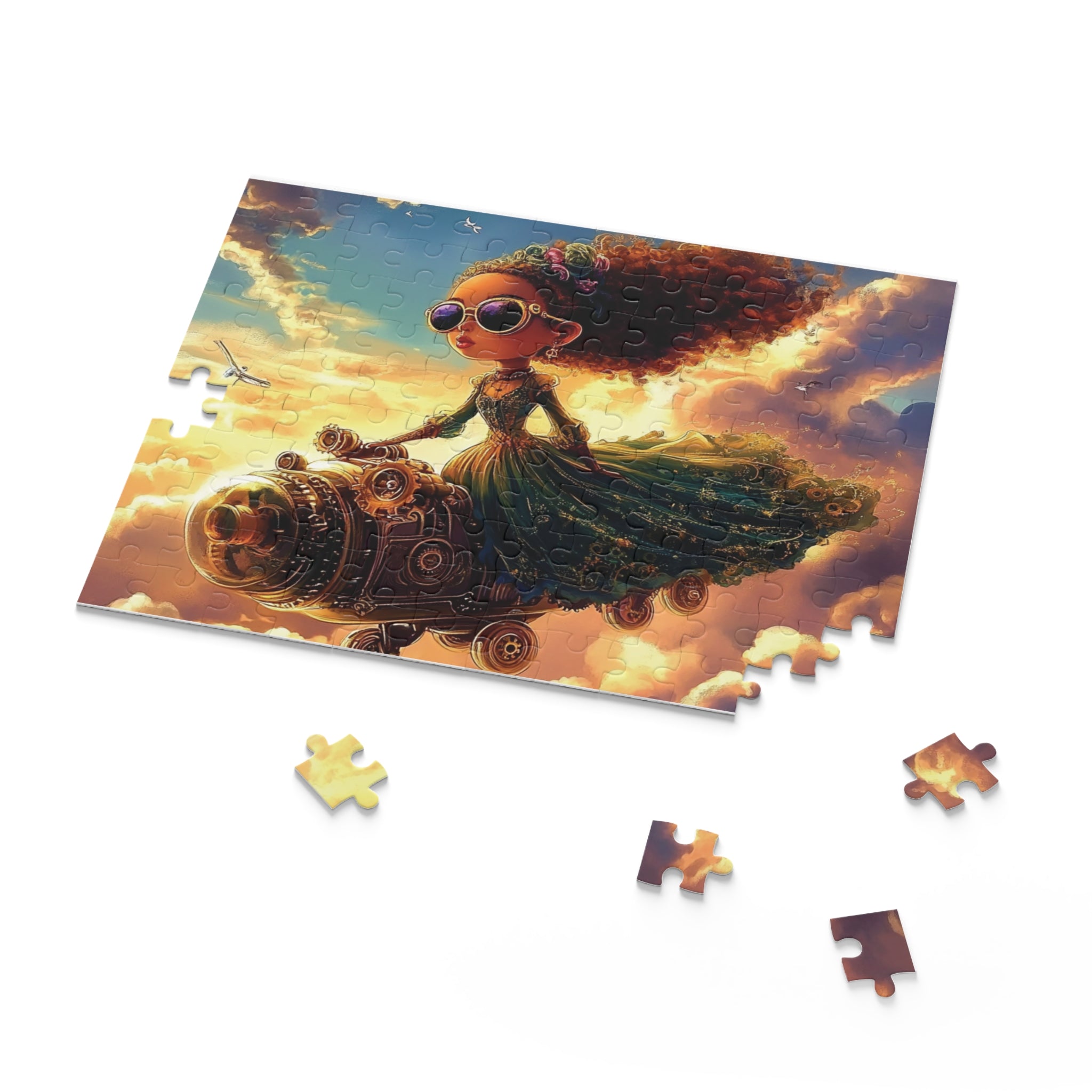 Skyborne Adventurer: Steampunk Girl Puzzle: (120, 252, 500-Piece)