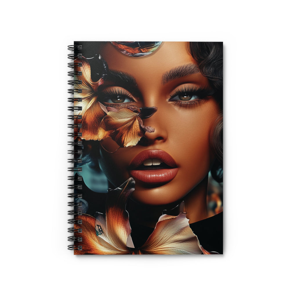 Floral Radiance: Elegant Spiral Notebook - Ruled Line