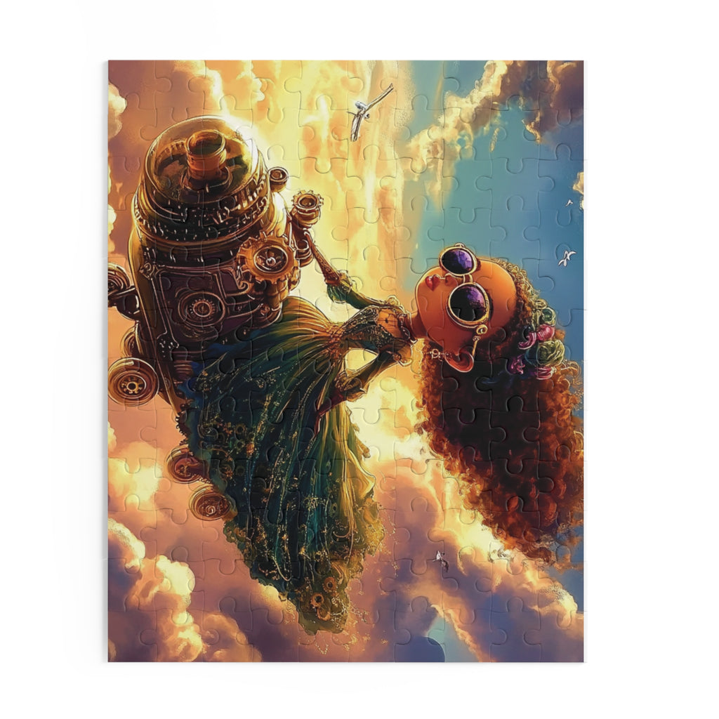 Skyborne Adventurer: Steampunk Girl Puzzle: (120, 252, 500-Piece)