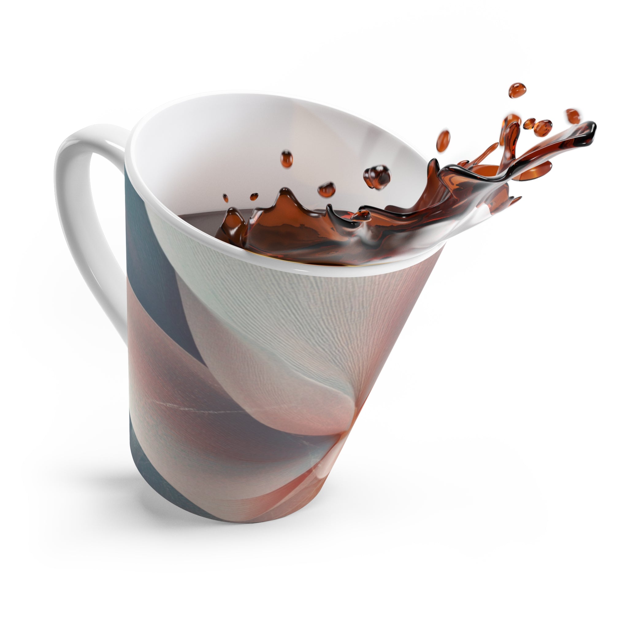 Blushing Blooms Latte Mug: A Touch of Radiance