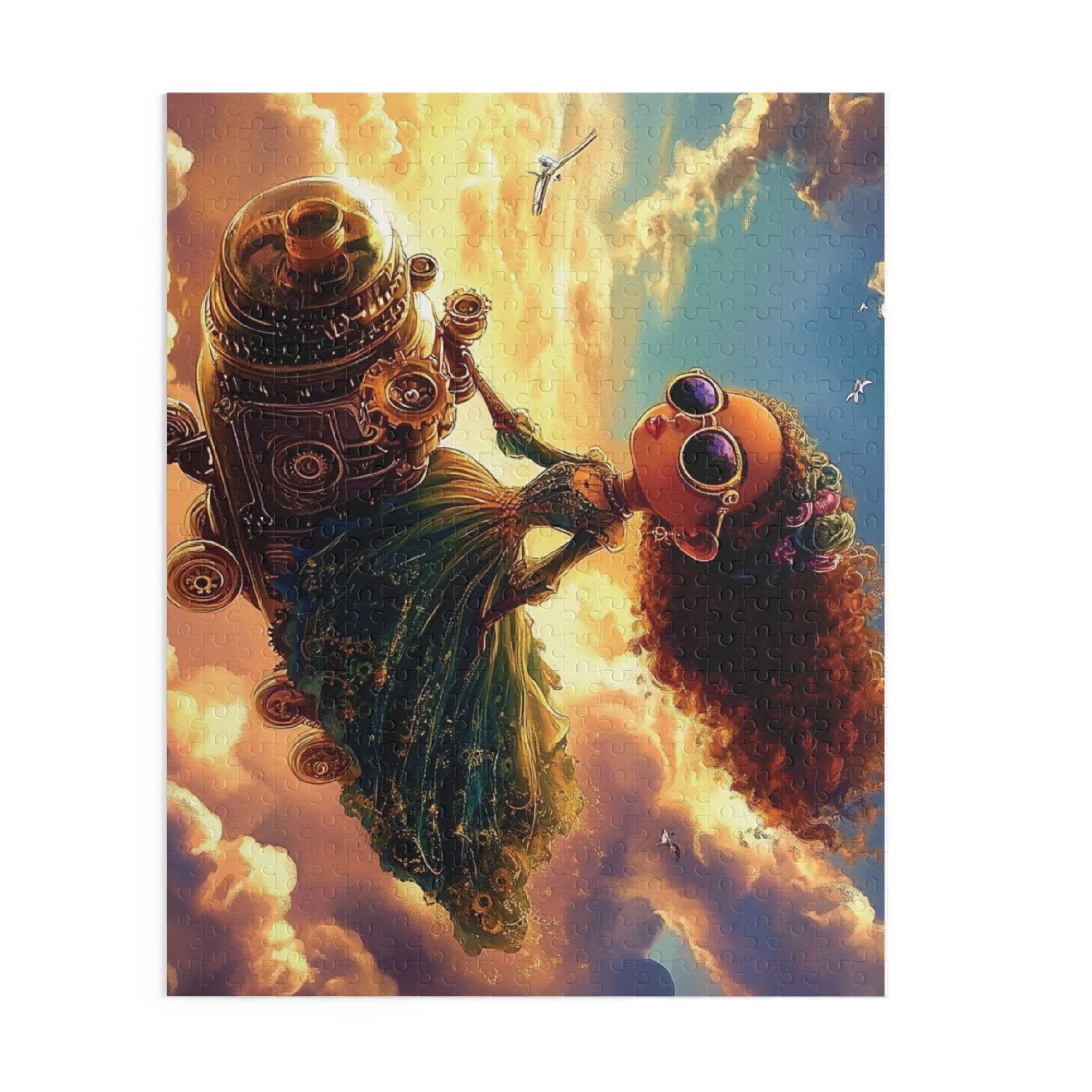Skyborne Adventurer: Steampunk Girl Puzzle: (120, 252, 500-Piece)