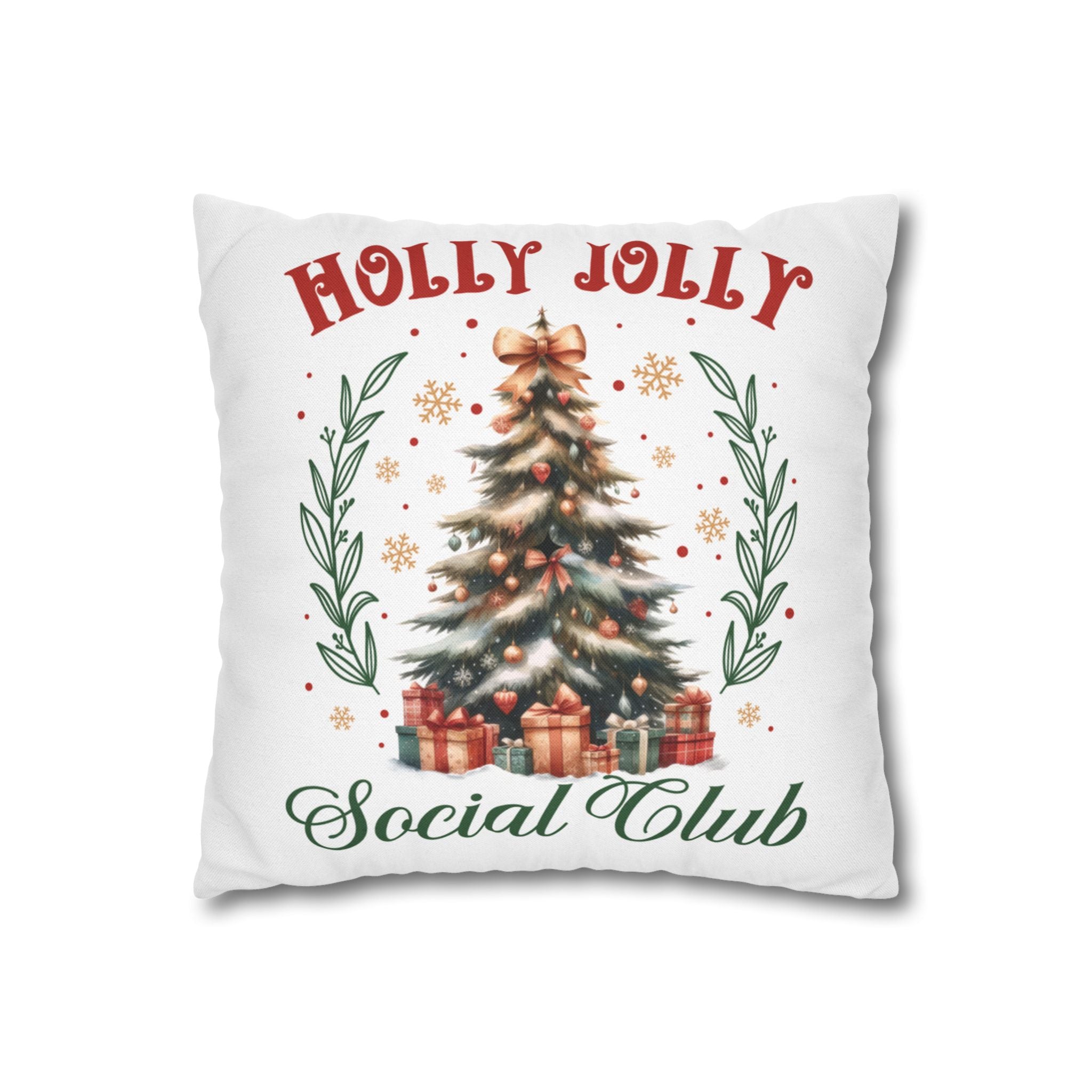 Holly Jolly Christmas: Social Club Pillow Cover