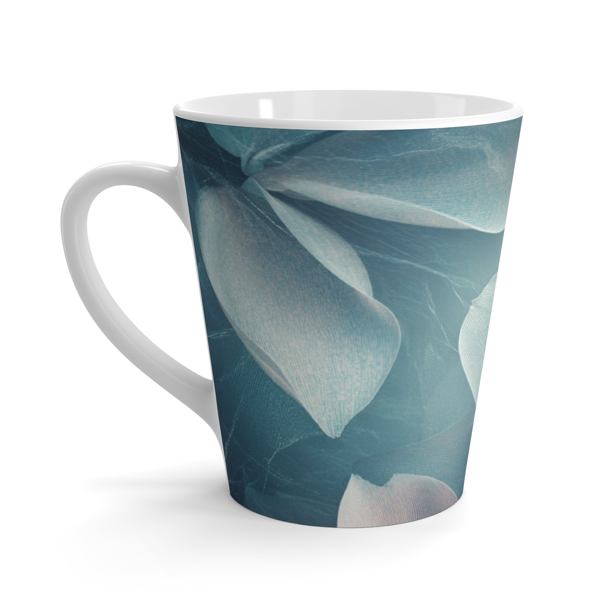 Whispering Petals Latte Mug: Elegance in Every Sip