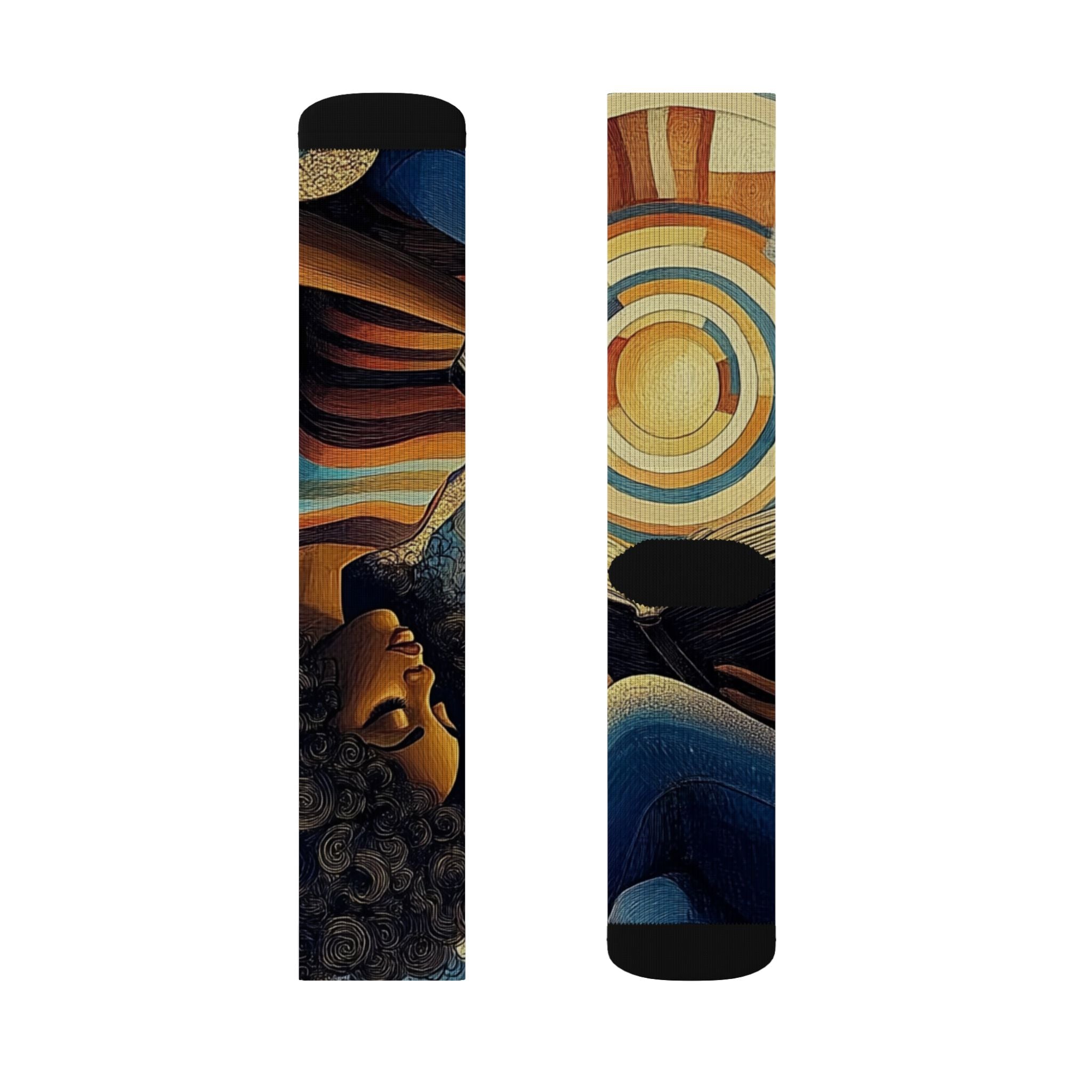 Artistic Sublimation Socks - Colorful Designs for Creative Souls