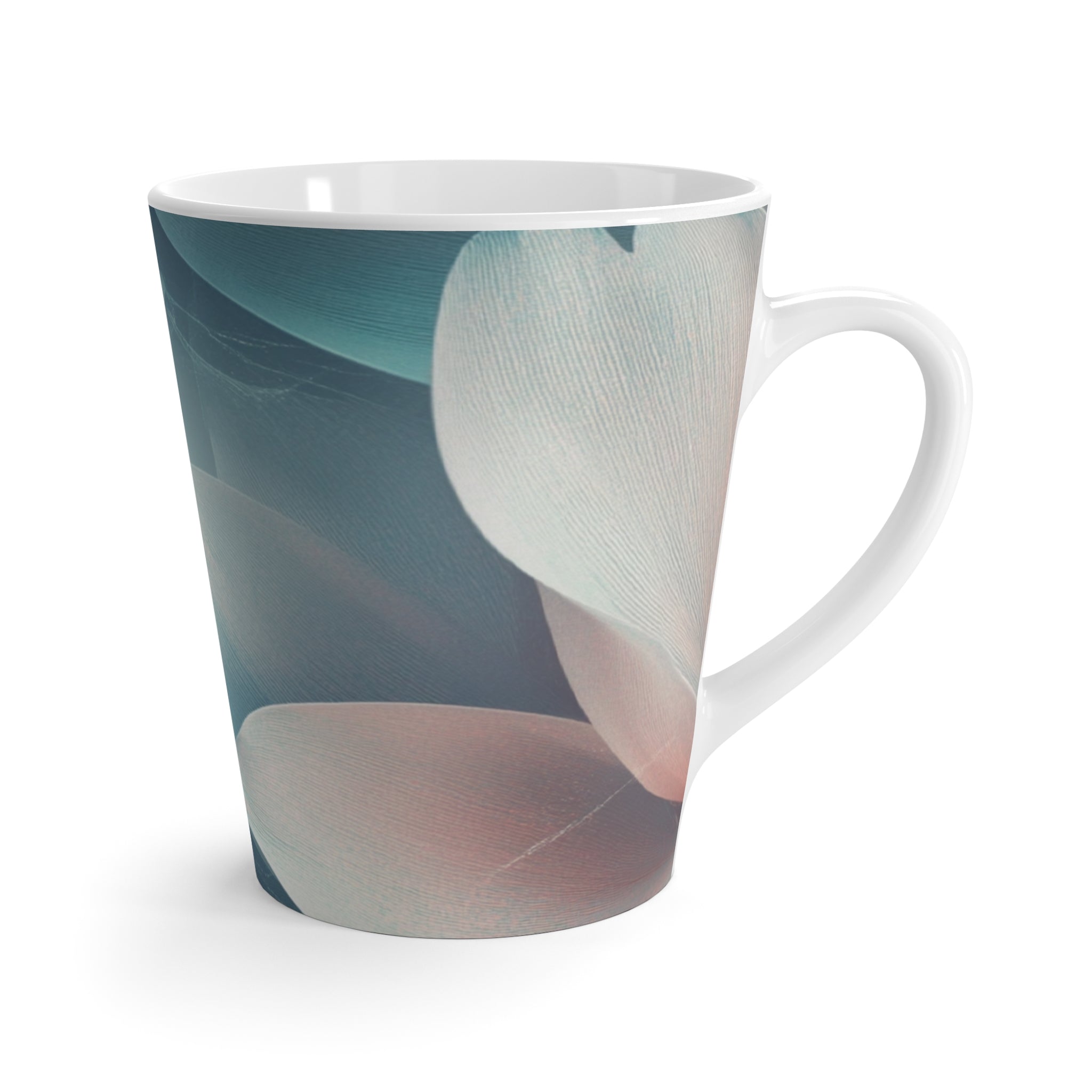 Whispering Petals Latte Mug: Elegance in Every Sip