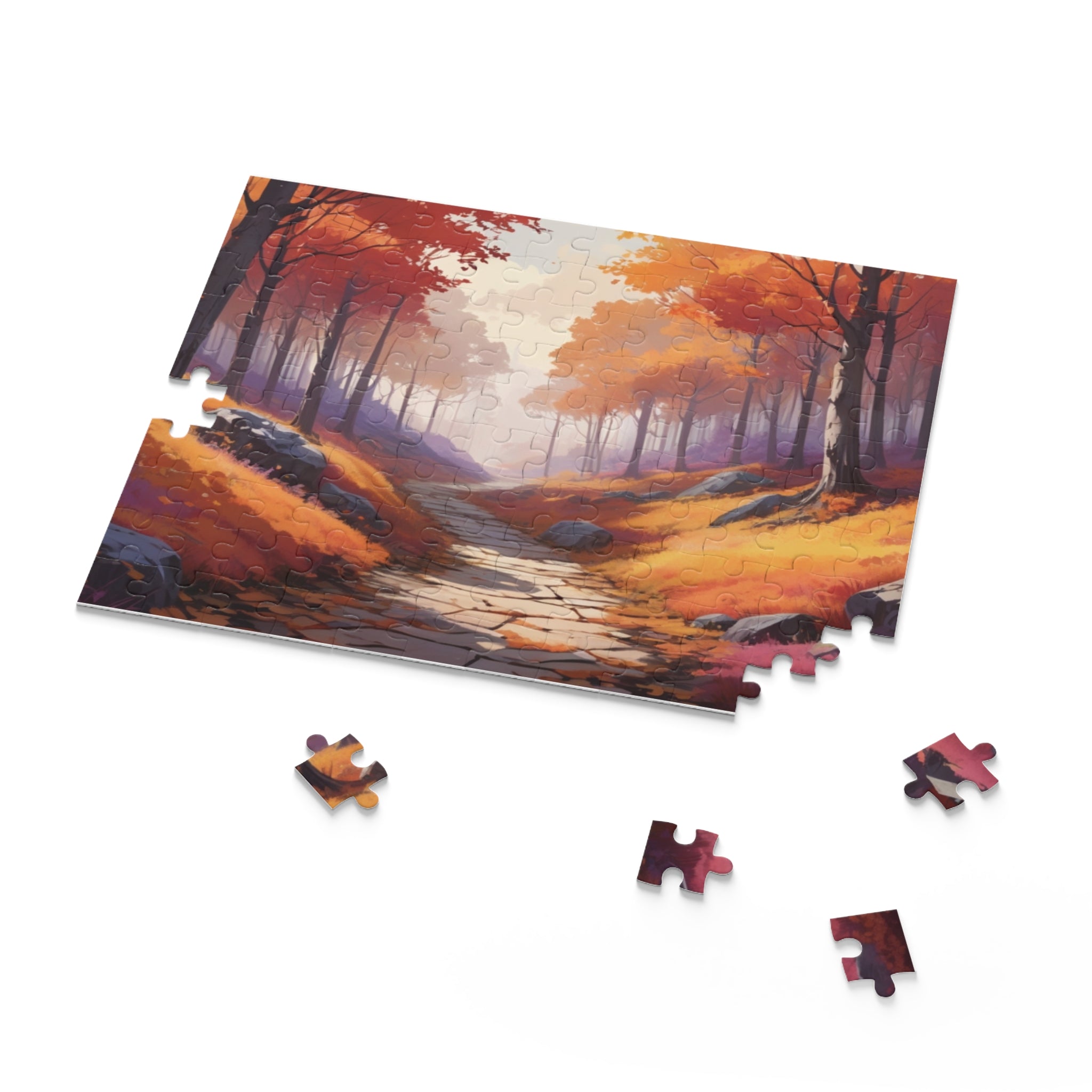 Golden Autumn Pathway Puzzle (120, 252, 500-Piece)