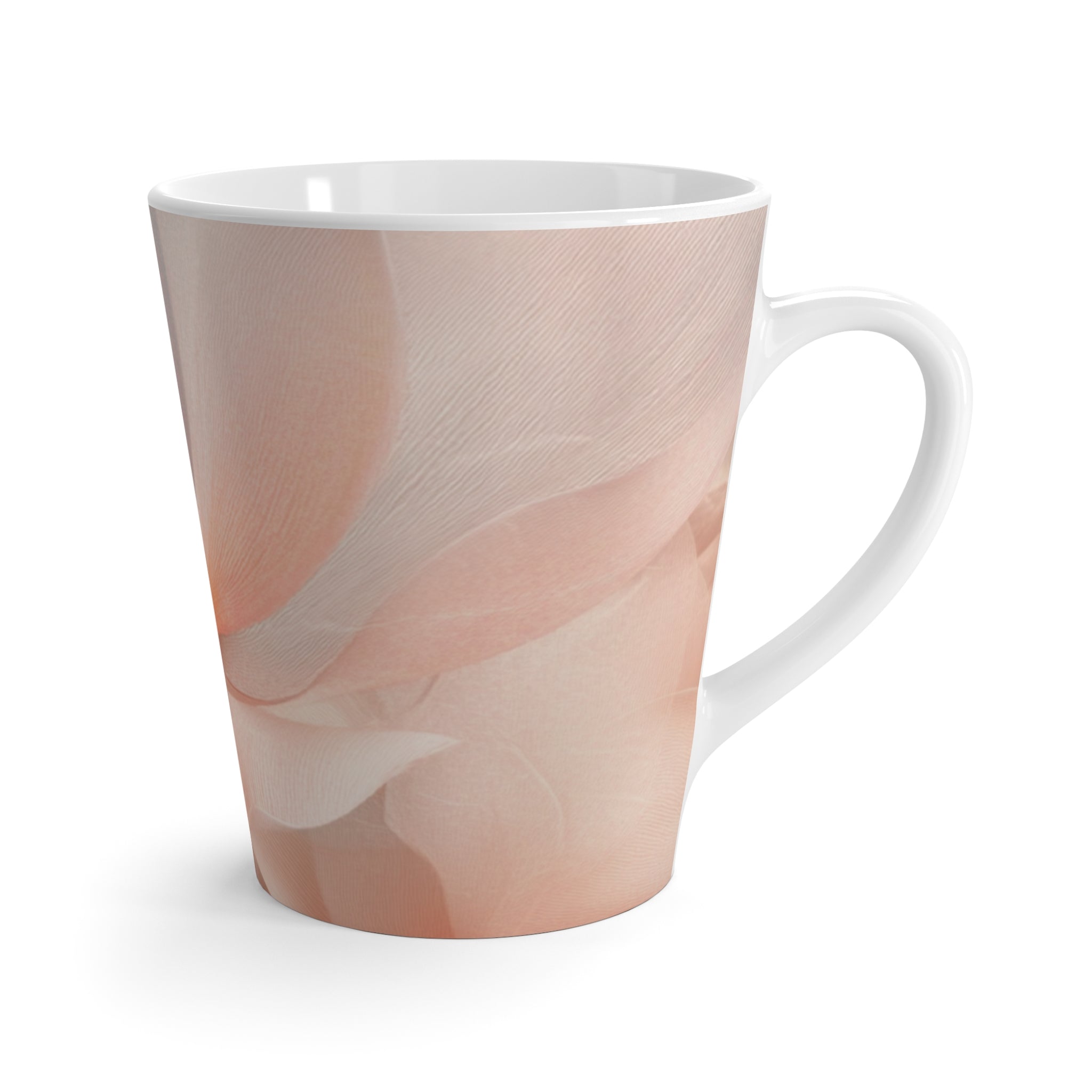 Blushing Blooms Latte Mug: A Touch of Radiance