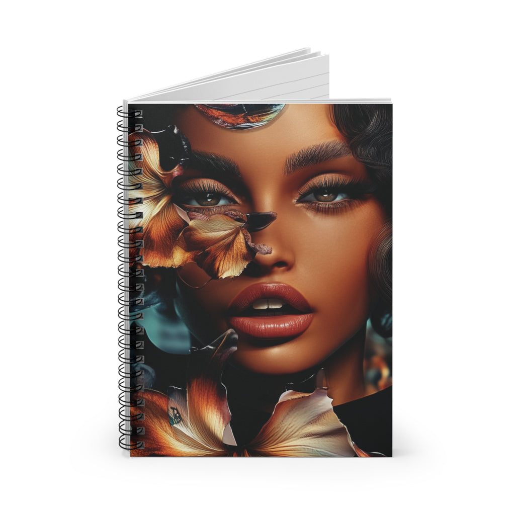 Floral Radiance: Elegant Spiral Notebook - Ruled Line