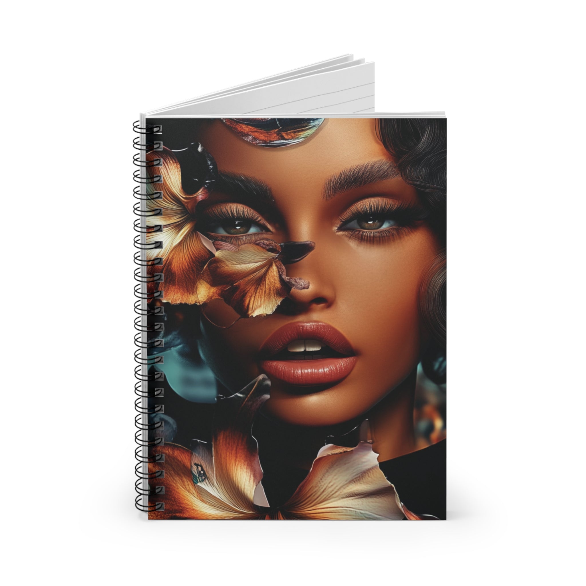 Floral Radiance: Elegant Spiral Notebook - Ruled Line