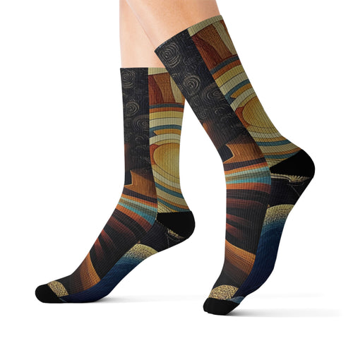 Artistic Sublimation Socks - Colorful Designs for Creative Souls
