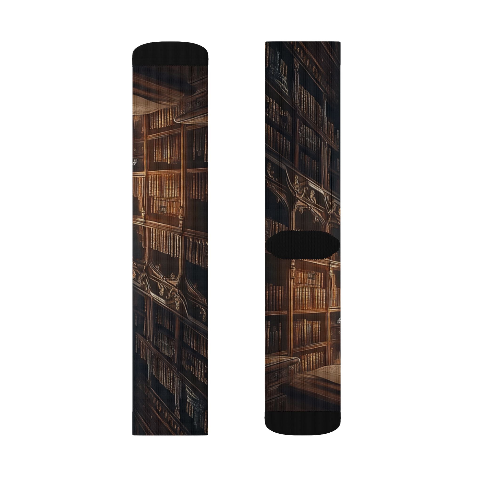 Cozy Library Sublimation Socks for Book Lovers