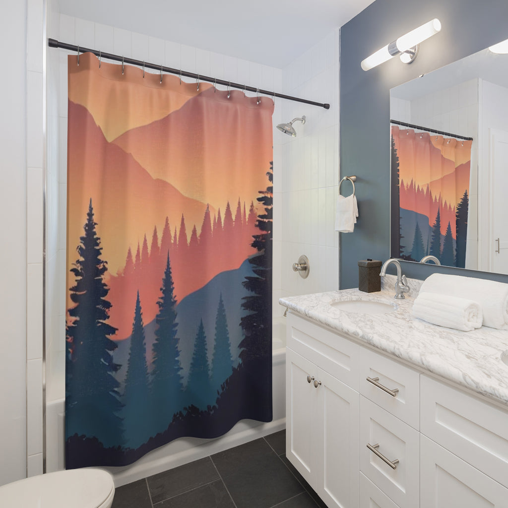 Mountain Sunrise Shower Curtain