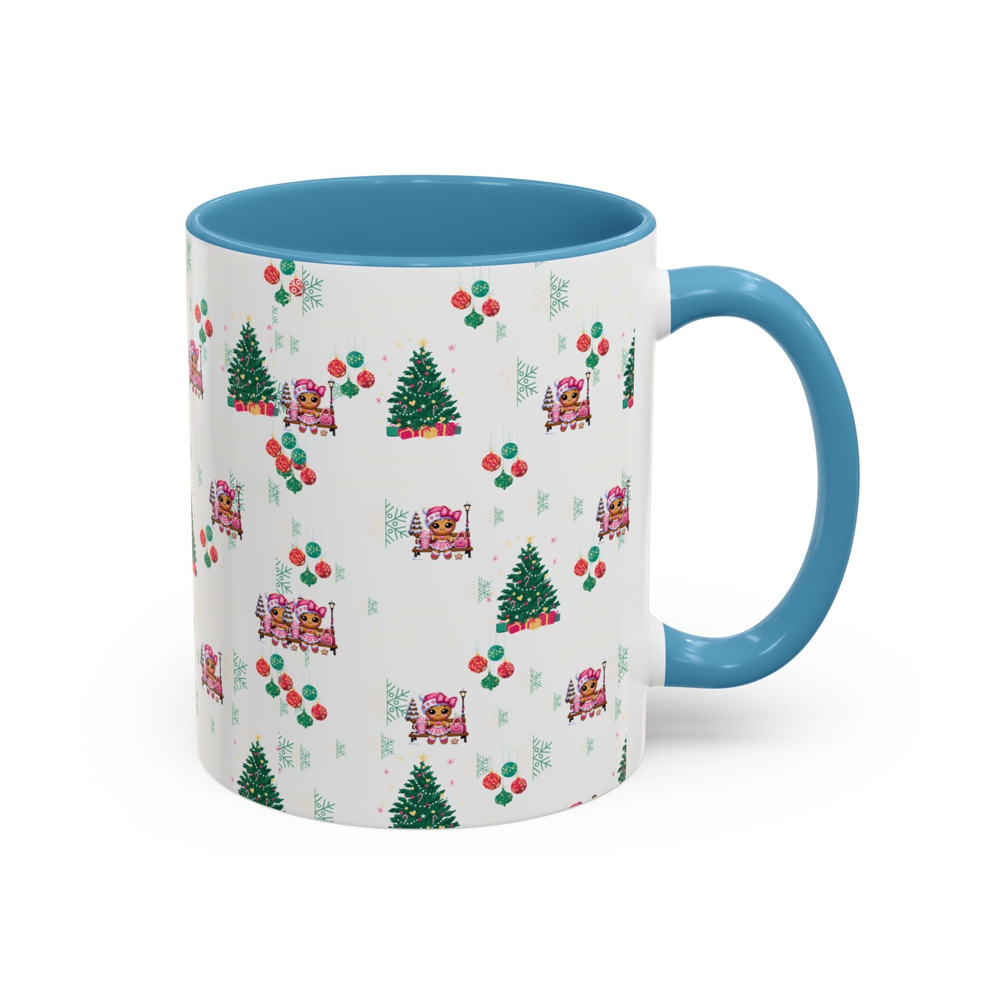 Season's Greetings Gingerbread Girl Ceramic Mug (11, 15oz)