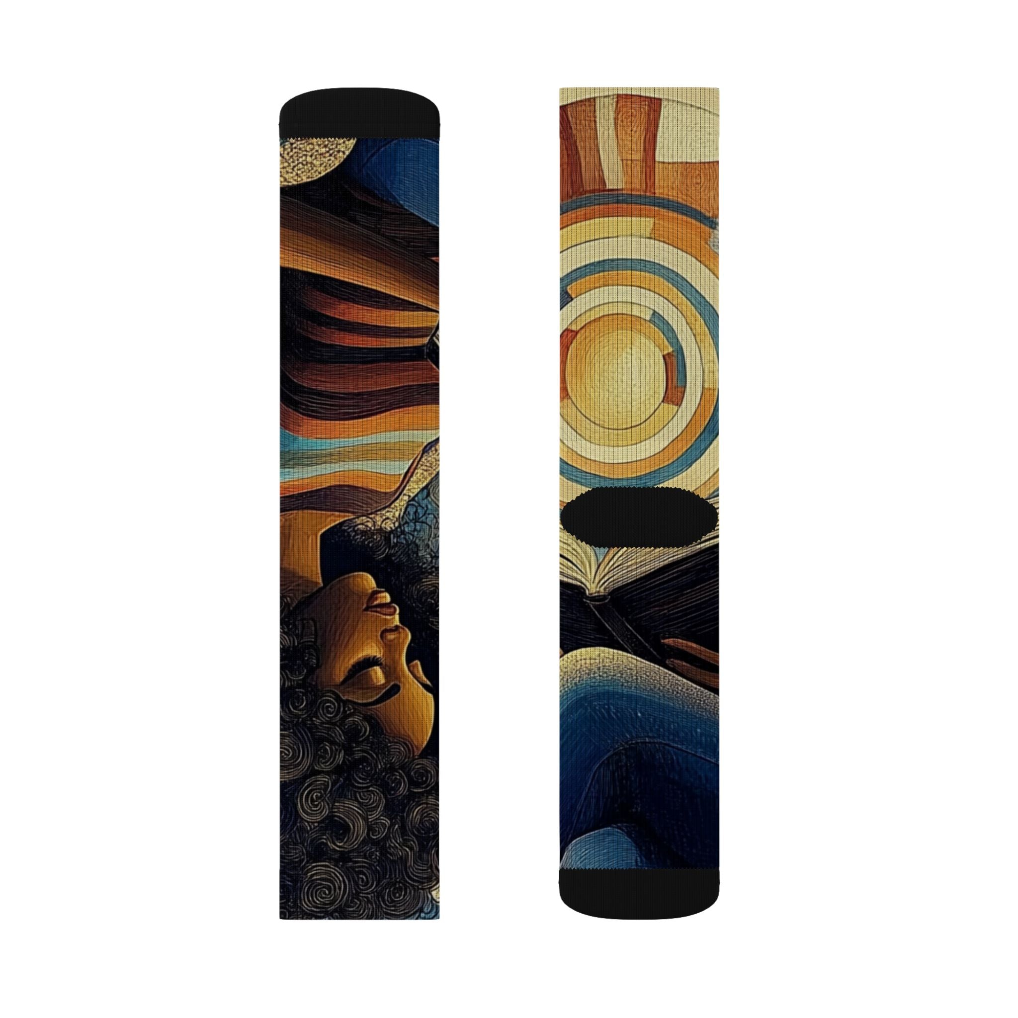 Artistic Sublimation Socks - Colorful Designs for Creative Souls