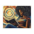 Spirals of Serenity – Afrocentric Reading Canvas Art