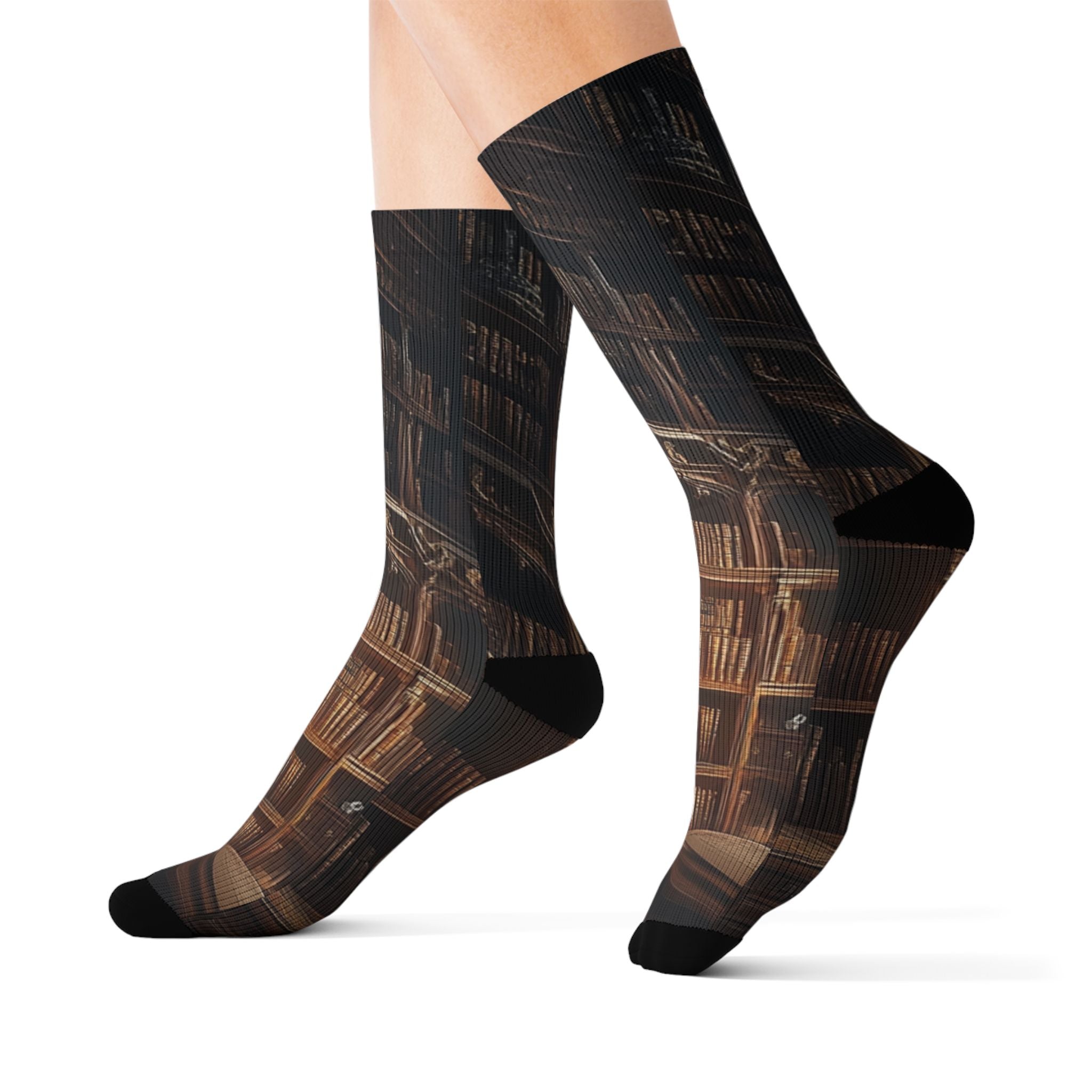 Cozy Library Sublimation Socks for Book Lovers