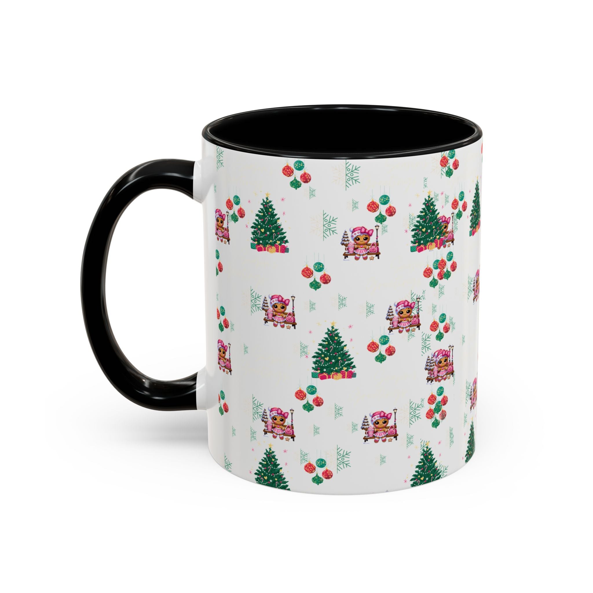 Season's Greetings Gingerbread Girl Ceramic Mug (11, 15oz)
