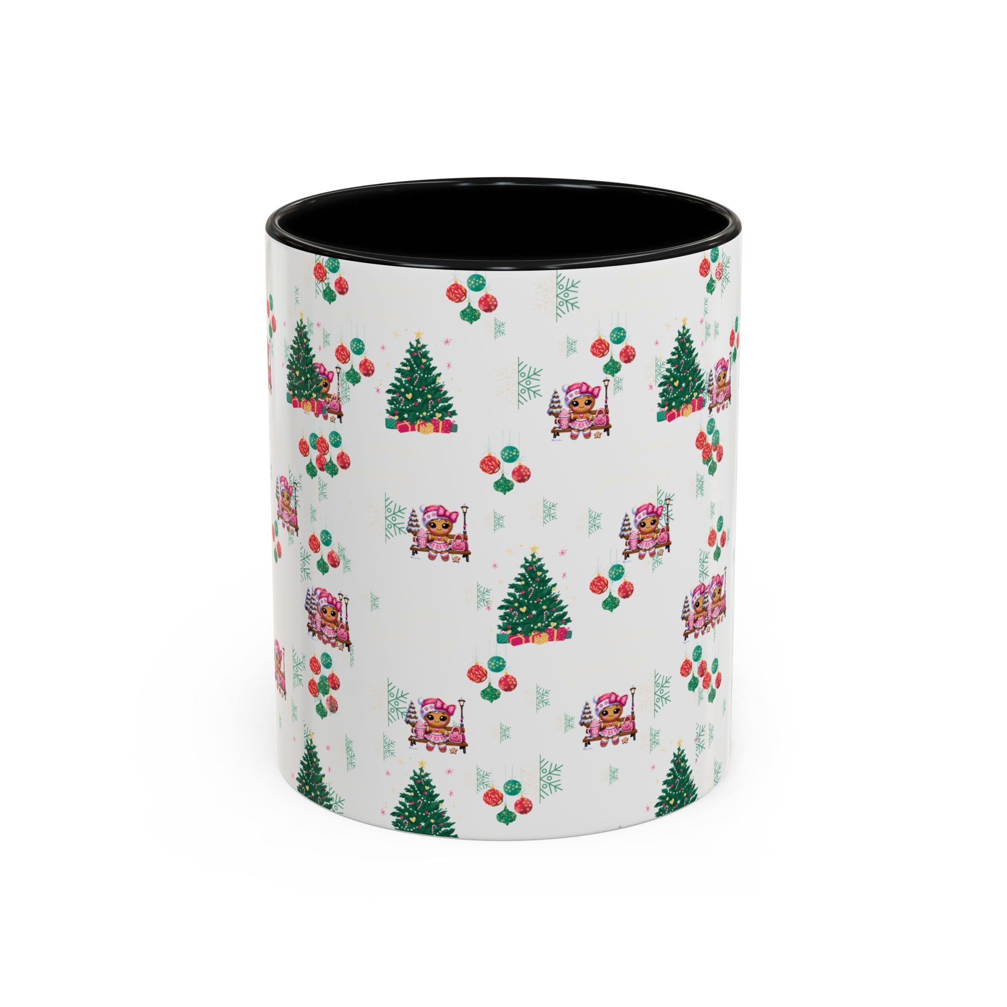 Season's Greetings Gingerbread Girl Ceramic Mug (11, 15oz)