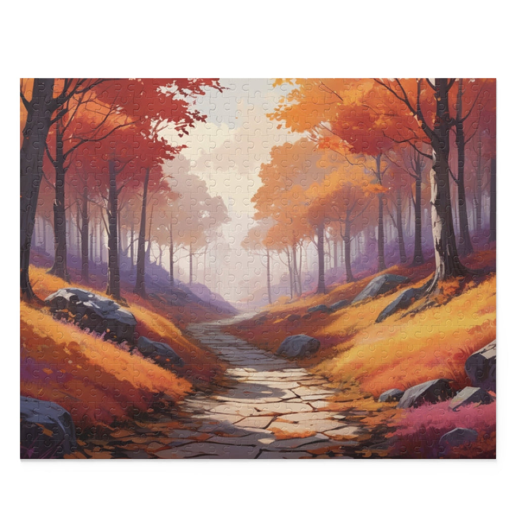 Golden Autumn Pathway Puzzle (120, 252, 500-Piece)