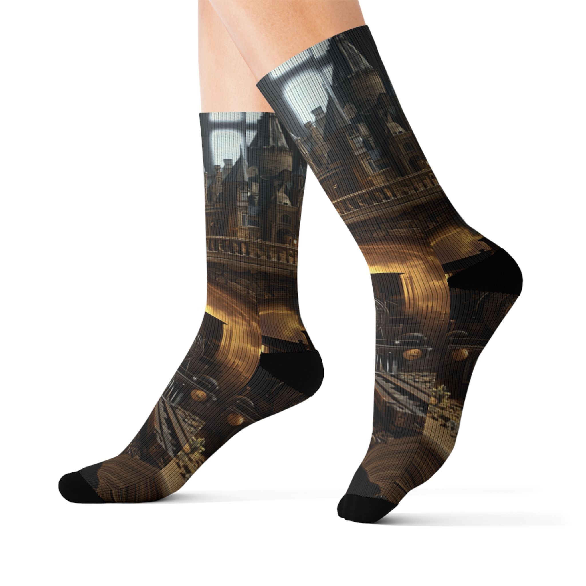 Gothic Castle Sublimation Socks - Stylish & Cozy Footwear for All Occasions