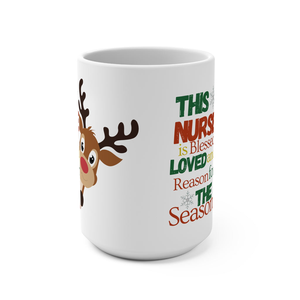 Christmas Nurses Mug — 15oz Holiday Coffee Cup for Healthcare Heroes