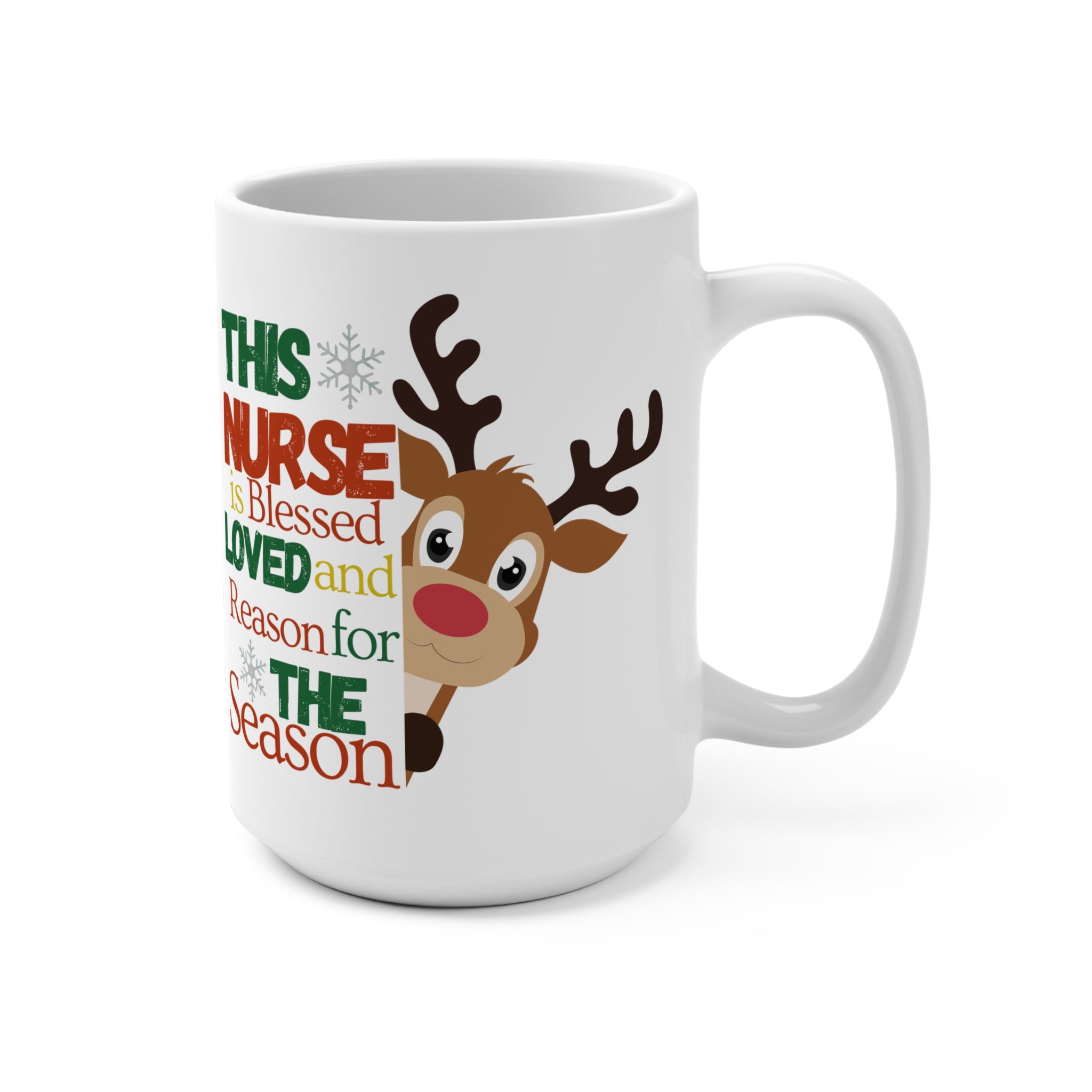 Christmas Nurses Mug — 15oz Holiday Coffee Cup for Healthcare Heroes