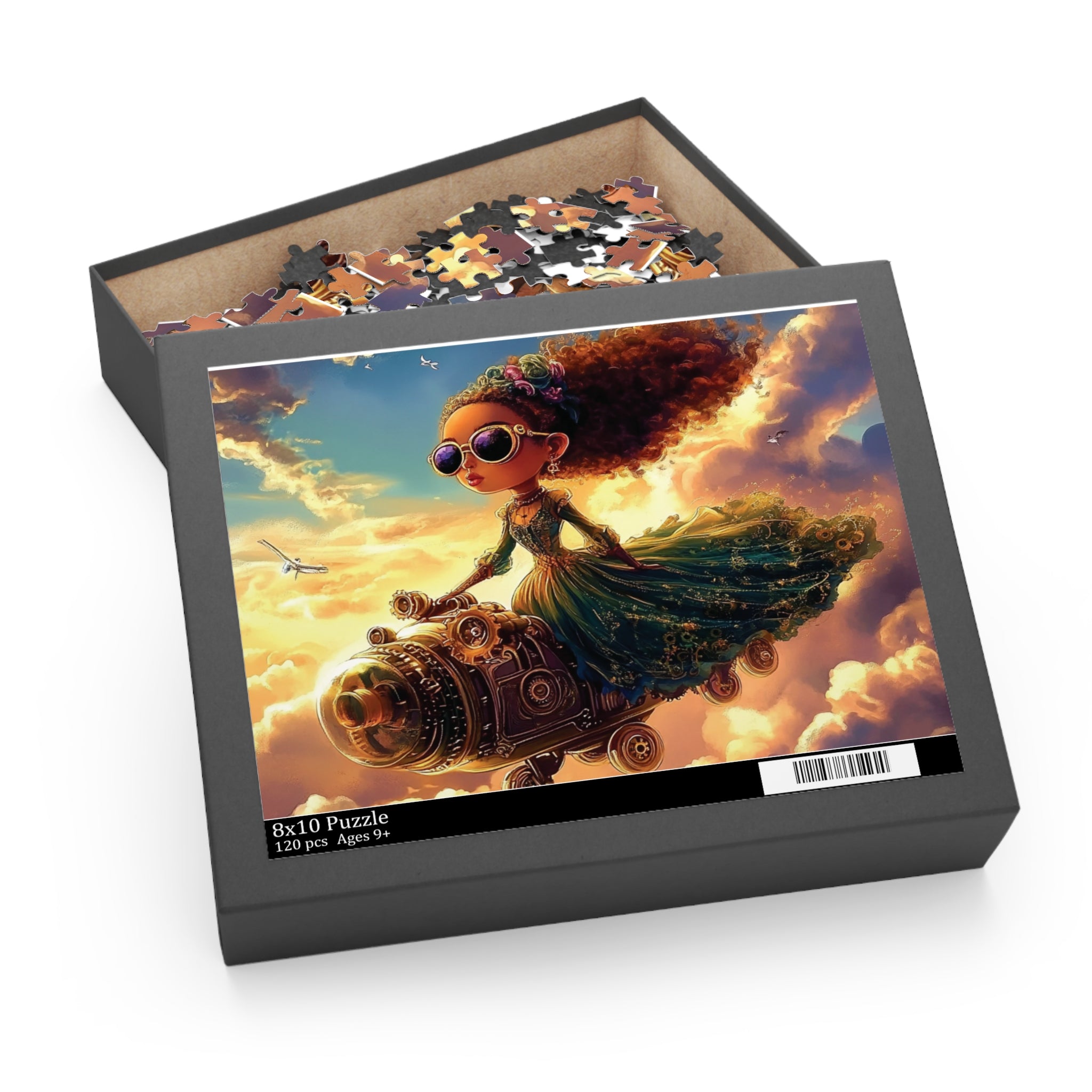 Skyborne Adventurer: Steampunk Girl Puzzle: (120, 252, 500-Piece)