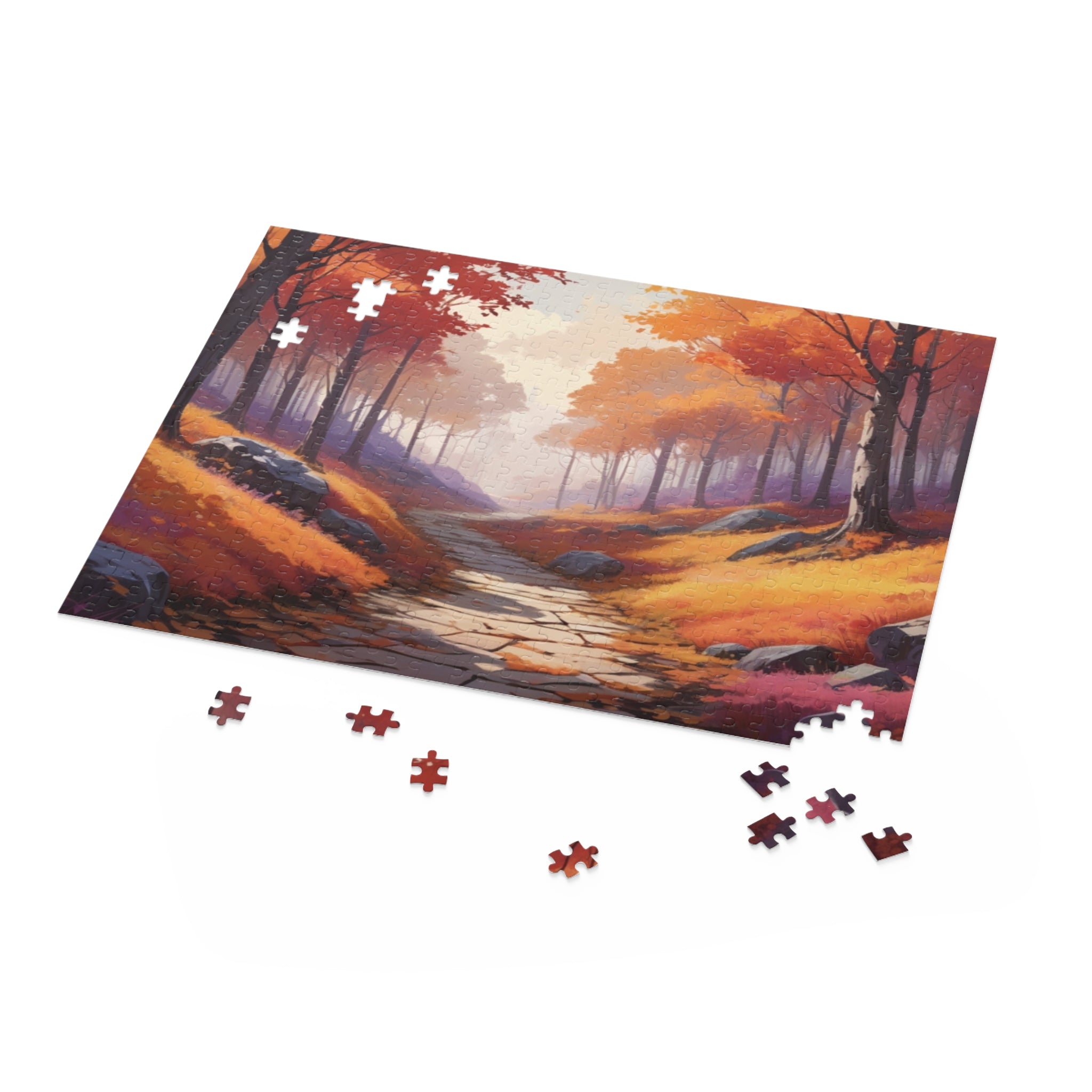 Golden Autumn Pathway Puzzle (120, 252, 500-Piece)