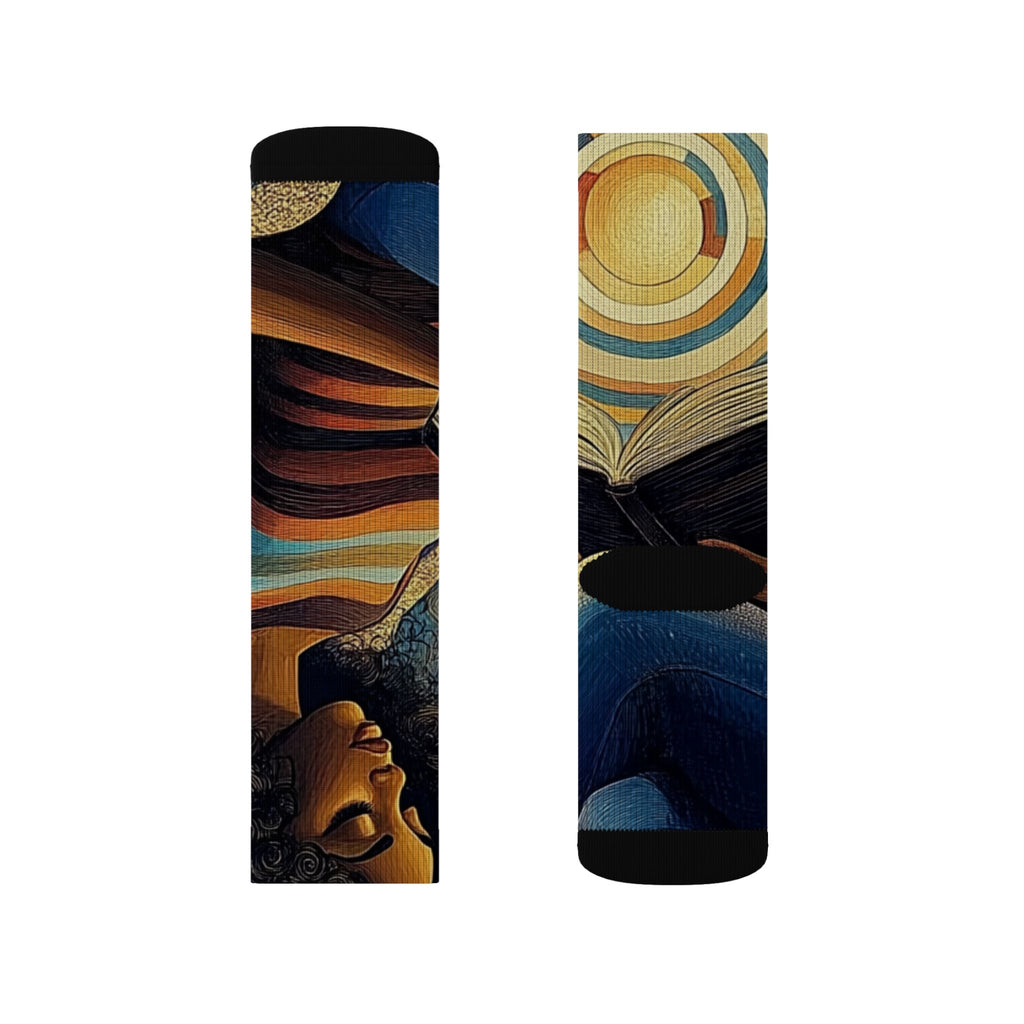 Artistic Sublimation Socks - Colorful Designs for Creative Souls
