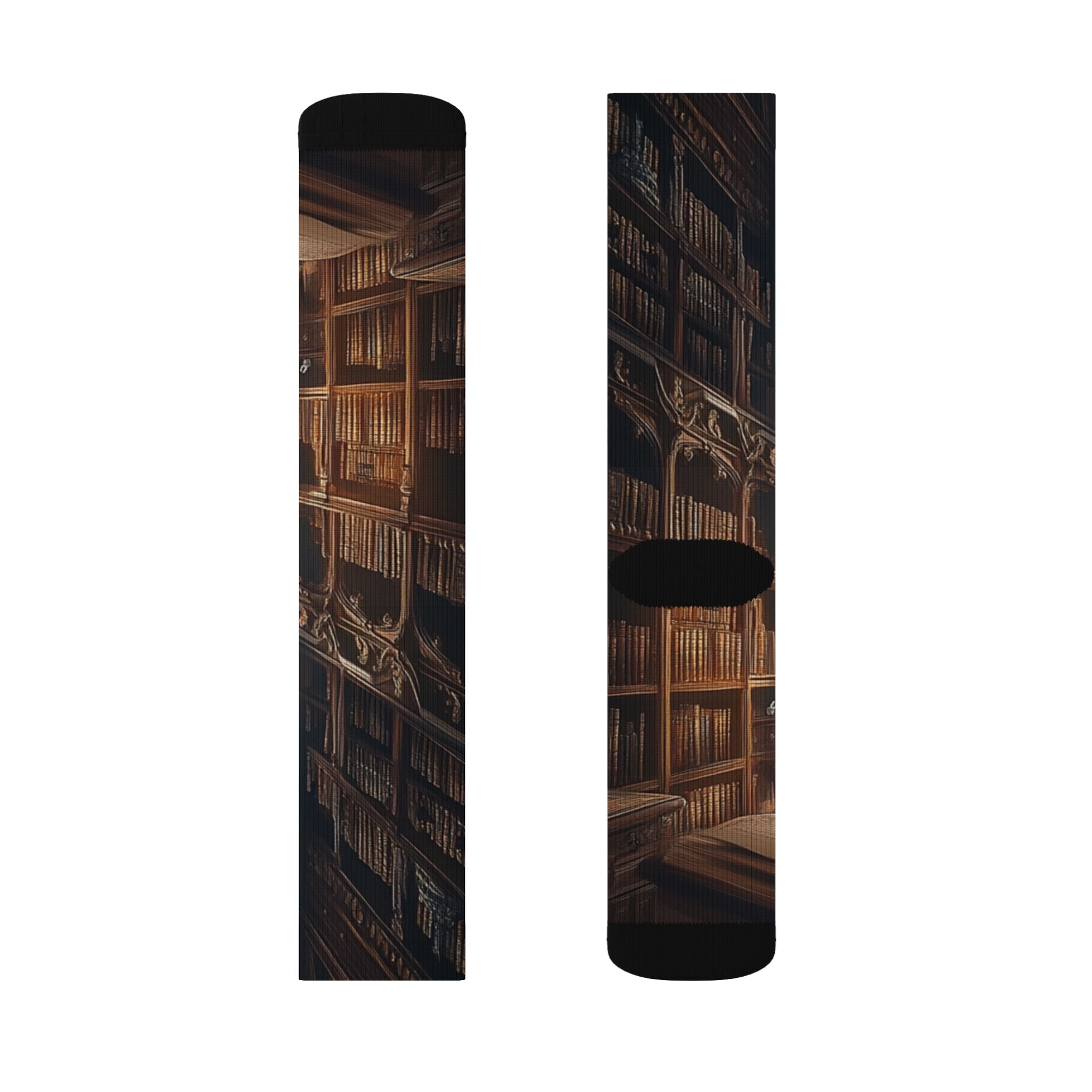 Cozy Library Sublimation Socks for Book Lovers