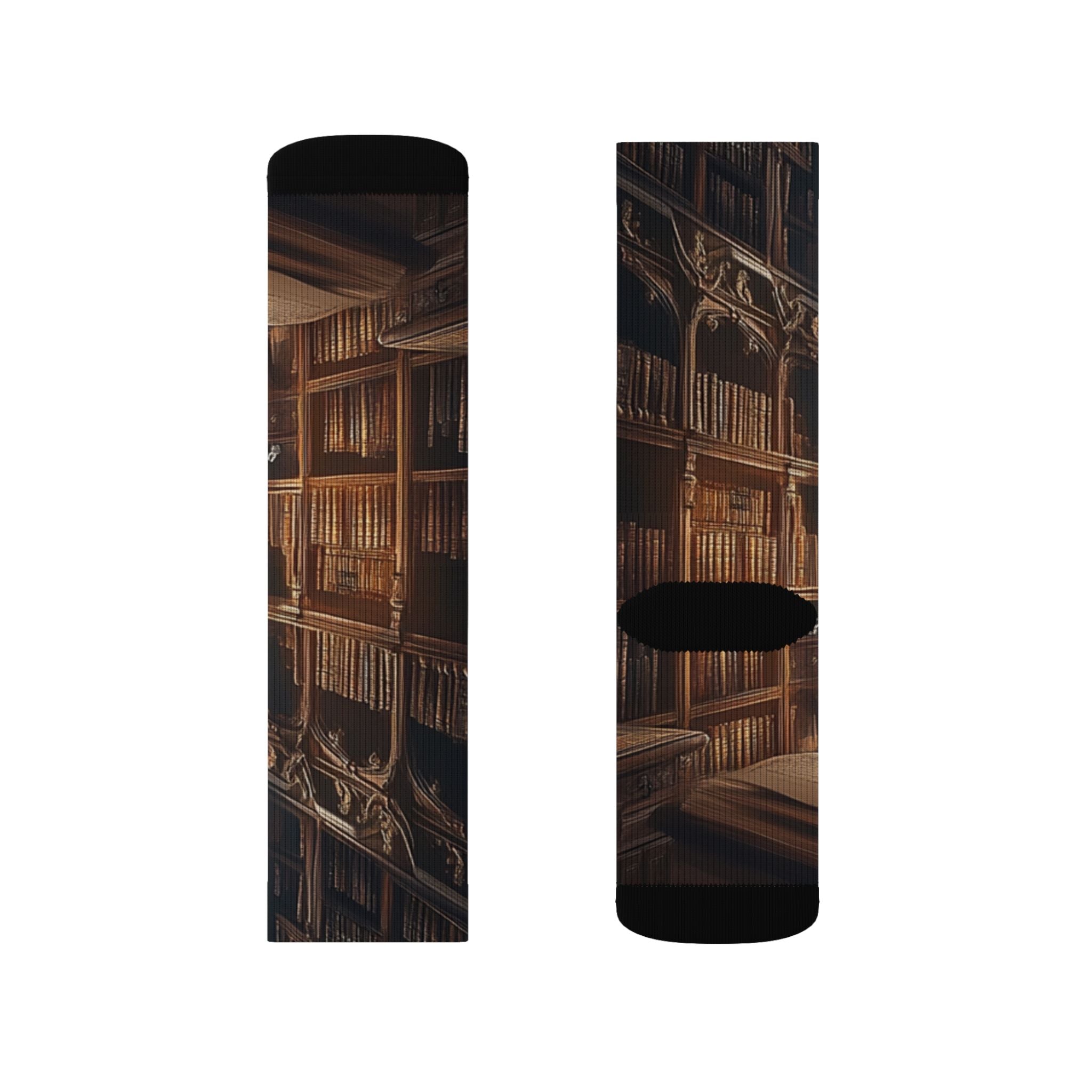 Cozy Library Sublimation Socks for Book Lovers