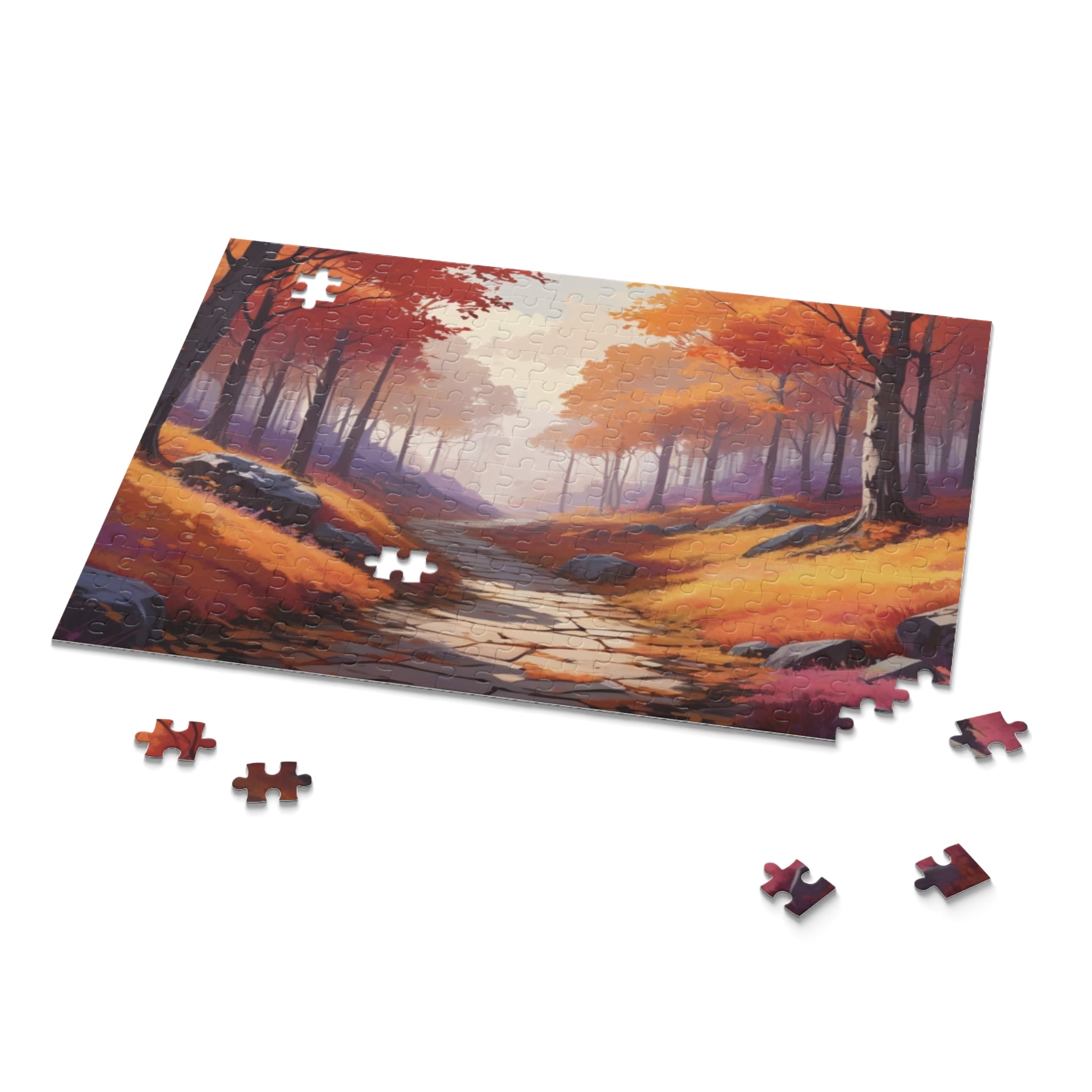 Golden Autumn Pathway Puzzle (120, 252, 500-Piece)