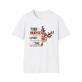 Holiday Nurse T-Shirt with Reindeer Design