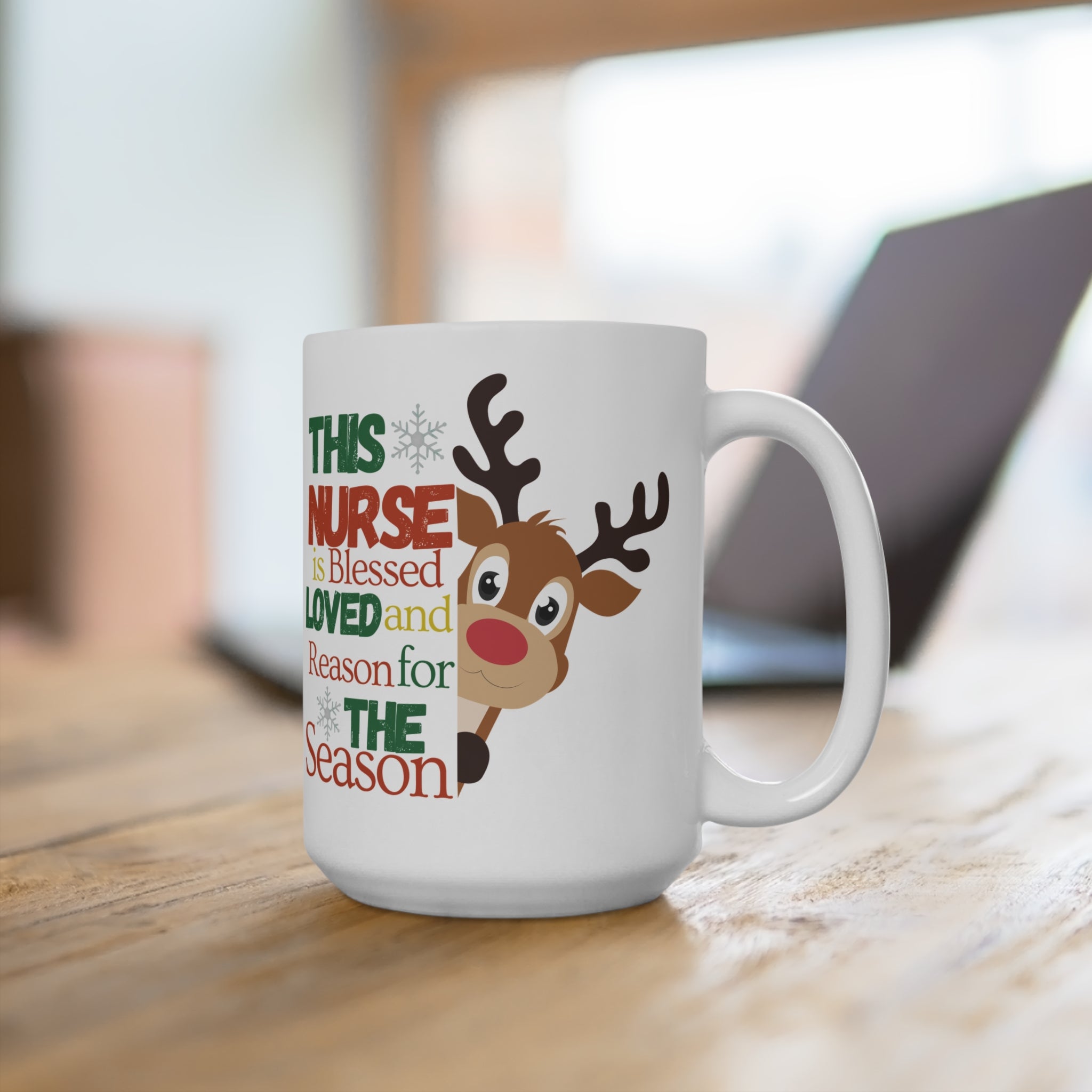 Christmas Nurses Mug — 15oz Holiday Coffee Cup for Healthcare Heroes