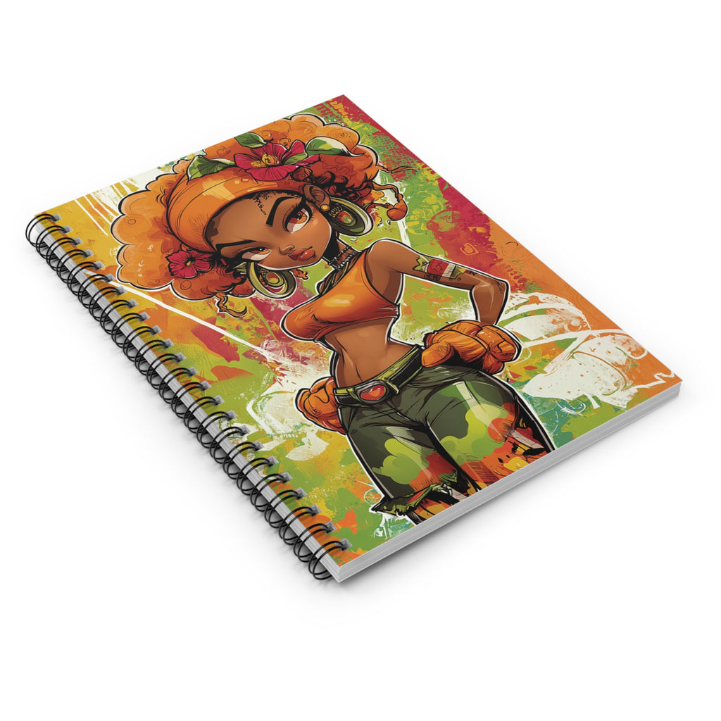 Urban Bloom: Fierce Flora Spiral Notebook for Vibrant Inspiration