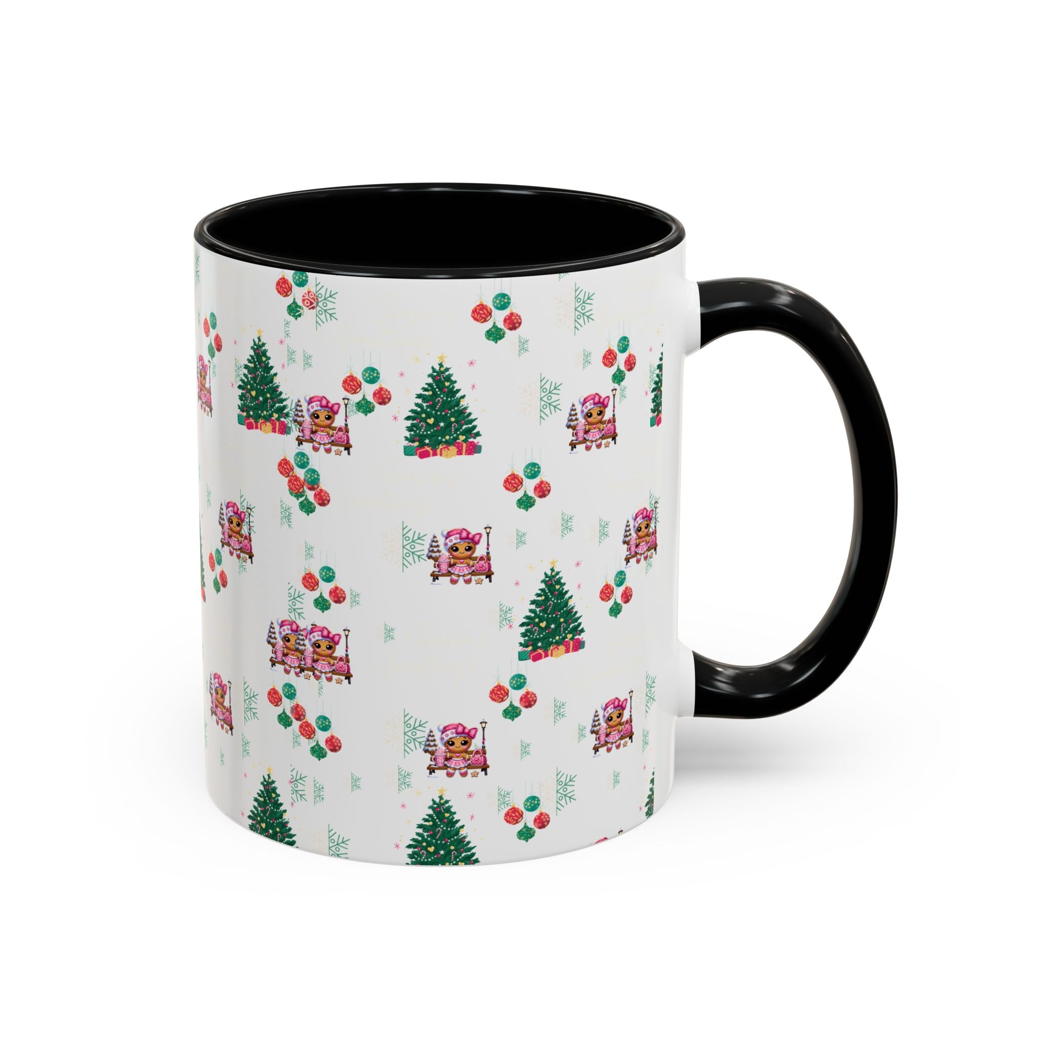 Season's Greetings Gingerbread Girl Ceramic Mug (11, 15oz)