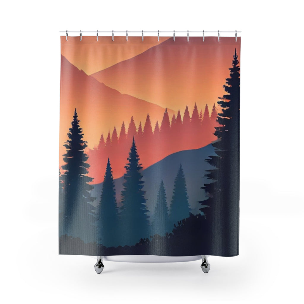 Mountain Sunrise Shower Curtain