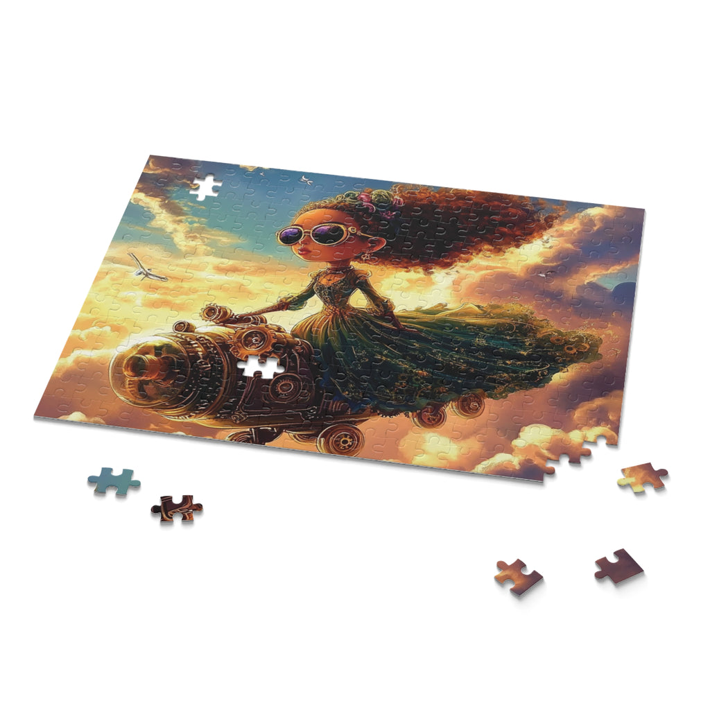 Skyborne Adventurer: Steampunk Girl Puzzle: (120, 252, 500-Piece)
