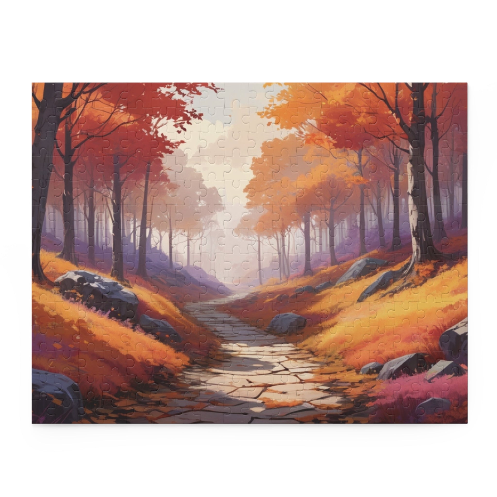 Golden Autumn Pathway Puzzle (120, 252, 500-Piece)