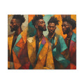 Canvas Print – Faces in Rhythm: Abstract Portrait of a Man in Motion, Matte Stretched Wall Art