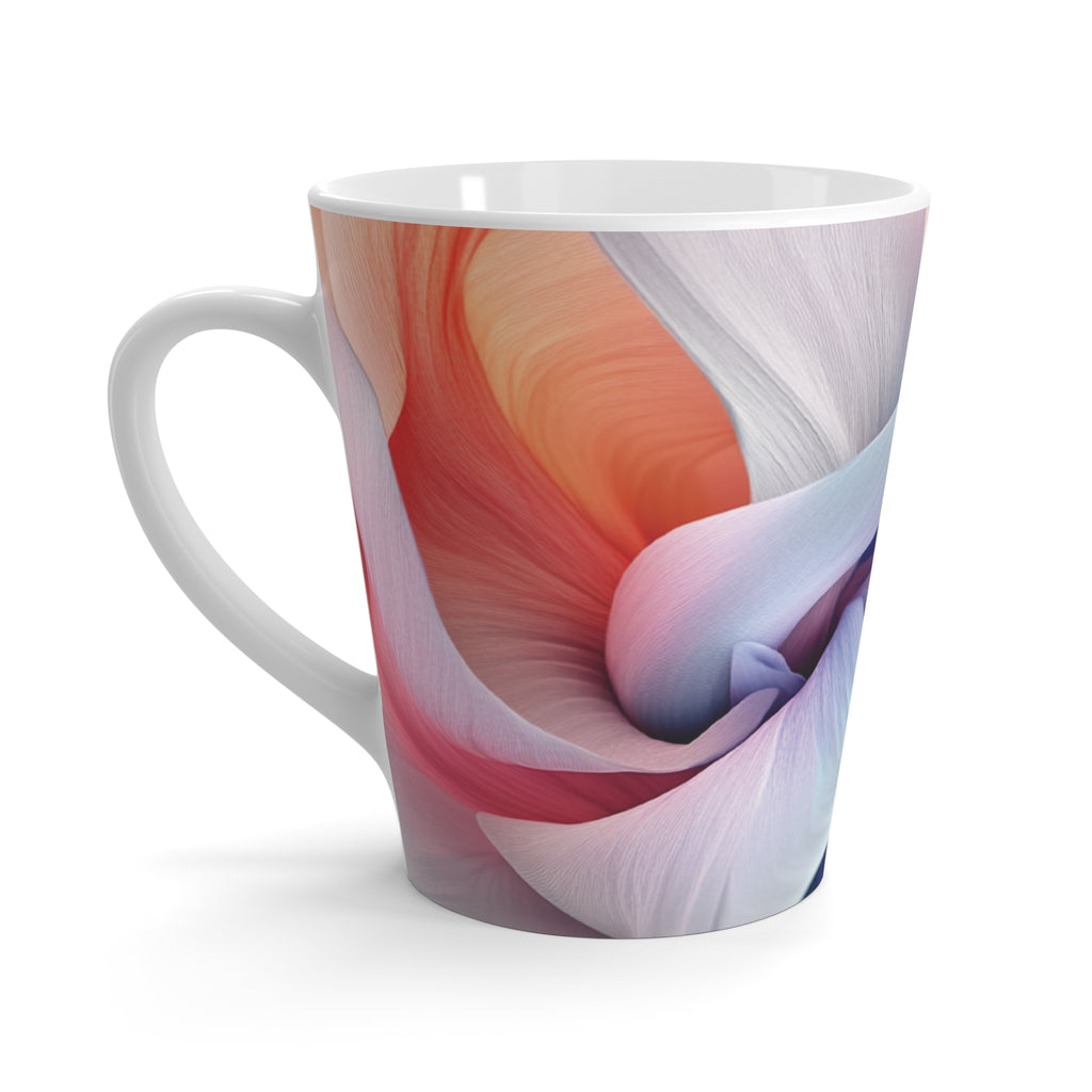 Purple Bliss: Artistic Petal Latte Mug