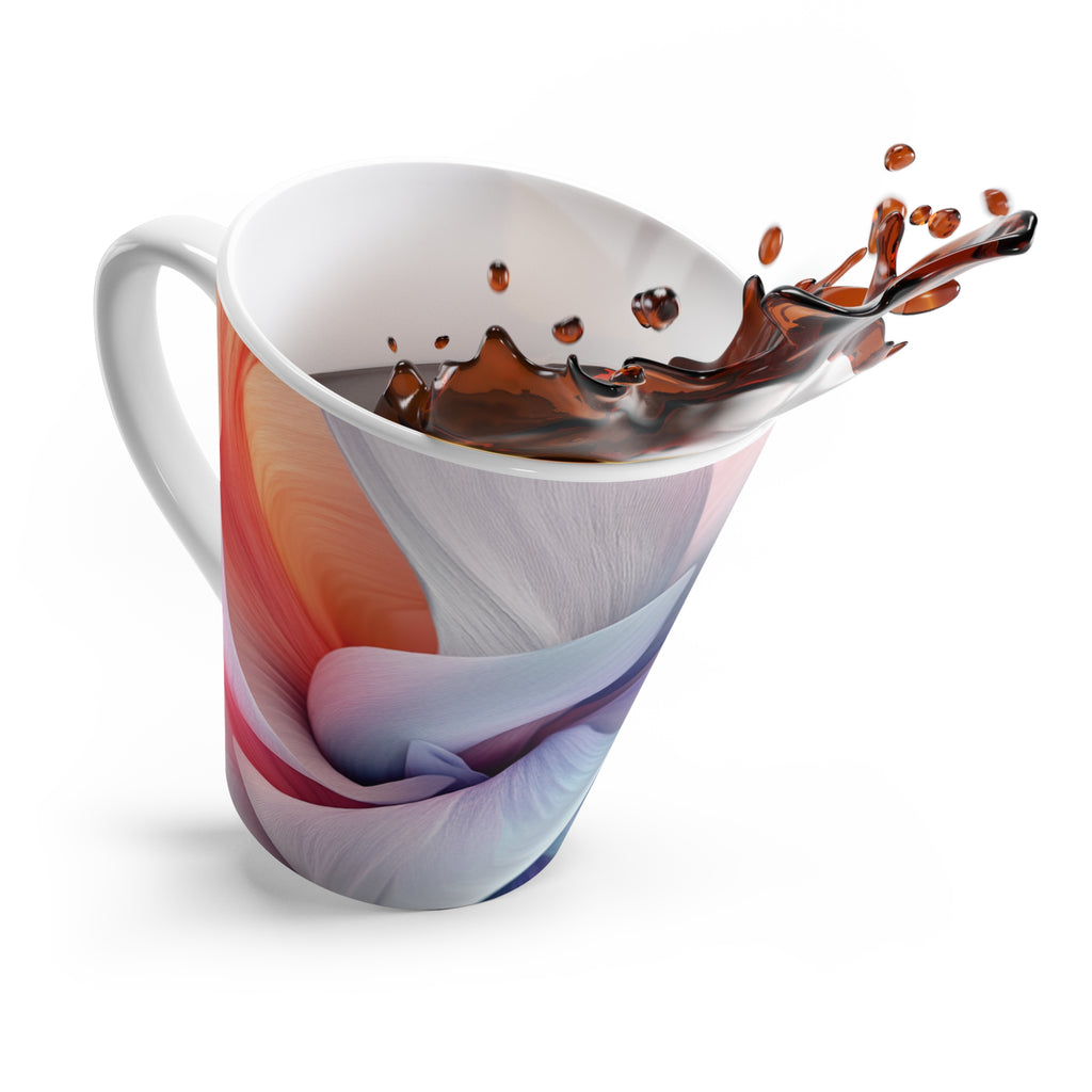 Purple Bliss: Artistic Petal Latte Mug